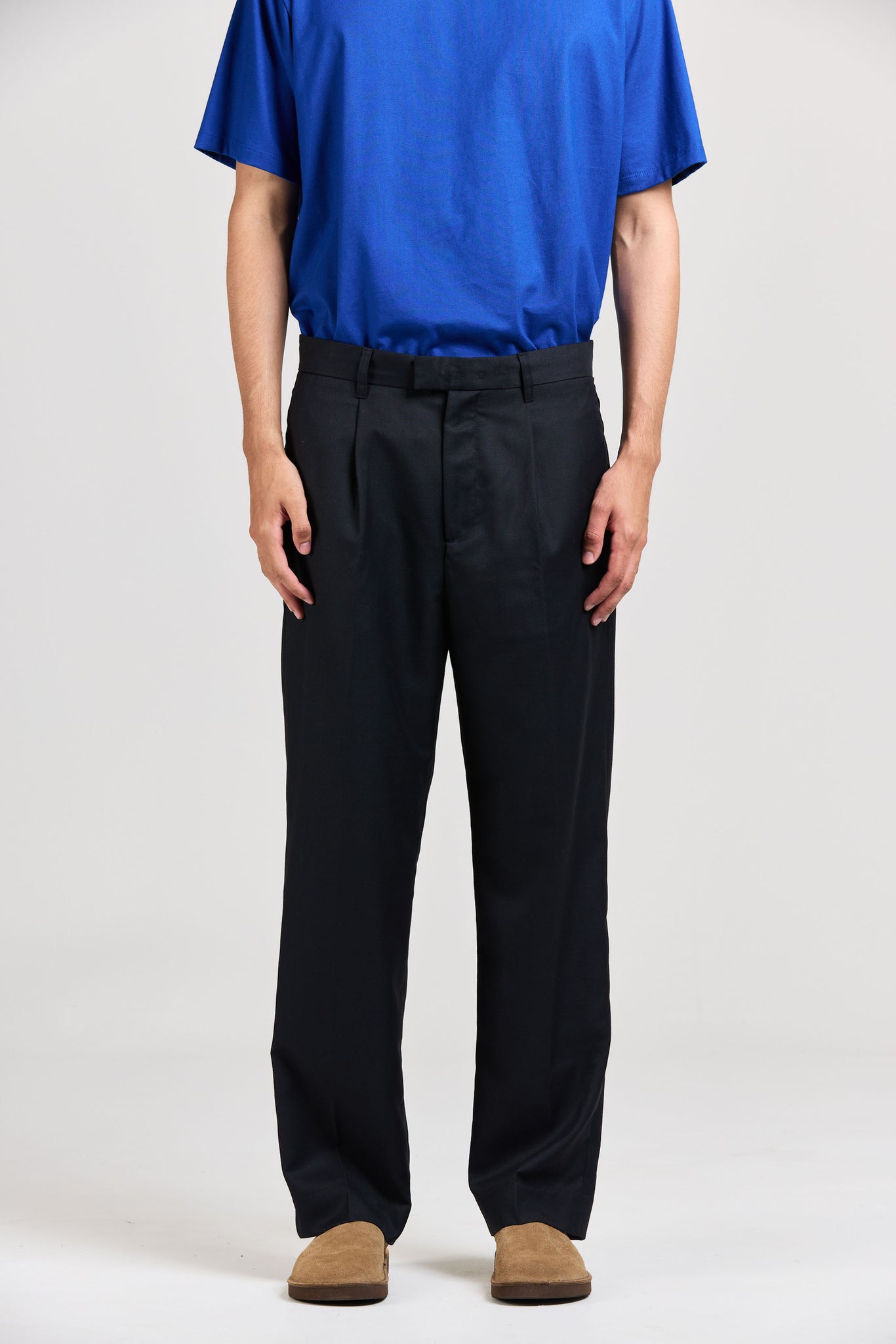 Men's Wool Pleat Pant, Ink