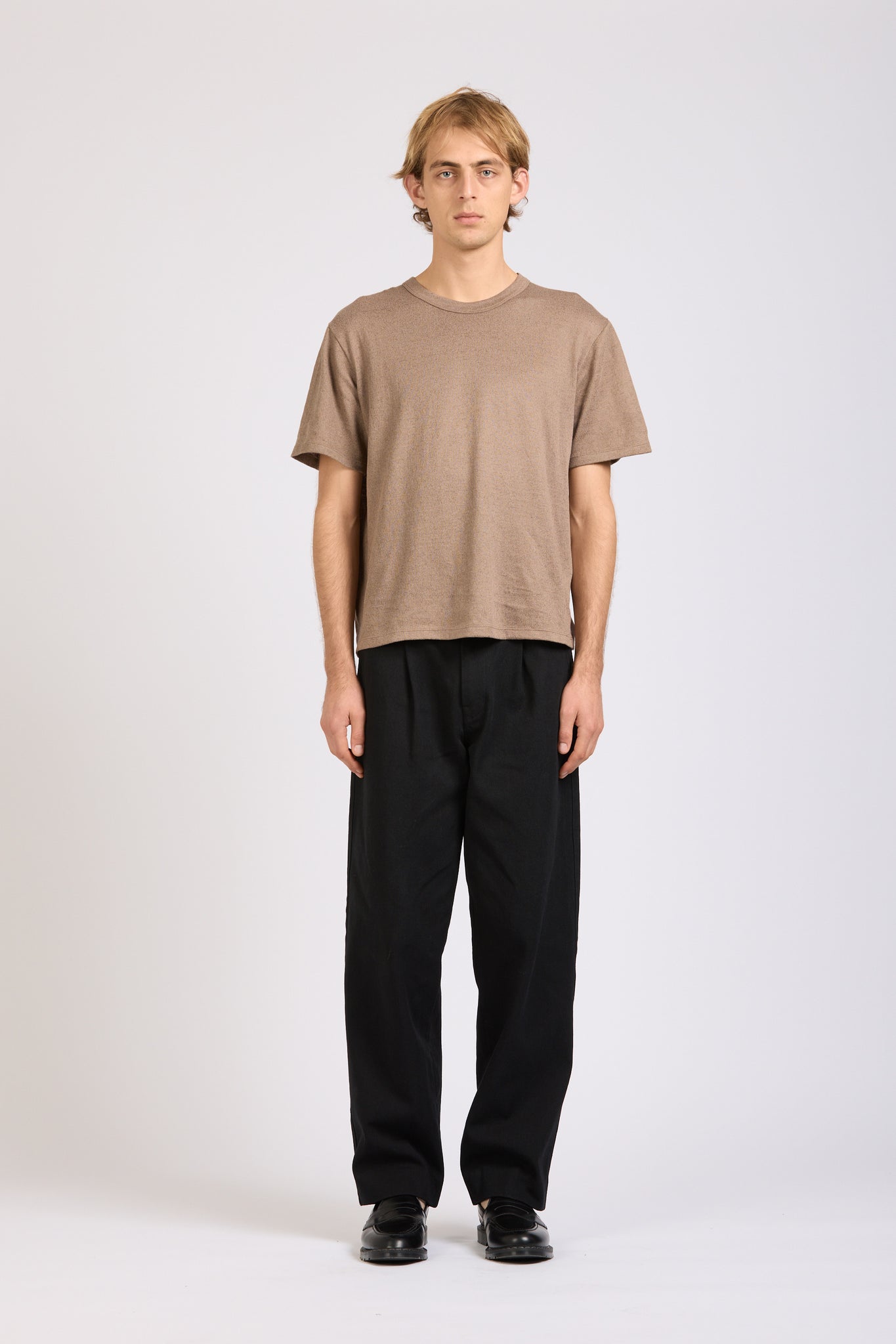 Weave Tee, Linen Cotton, Mushroom