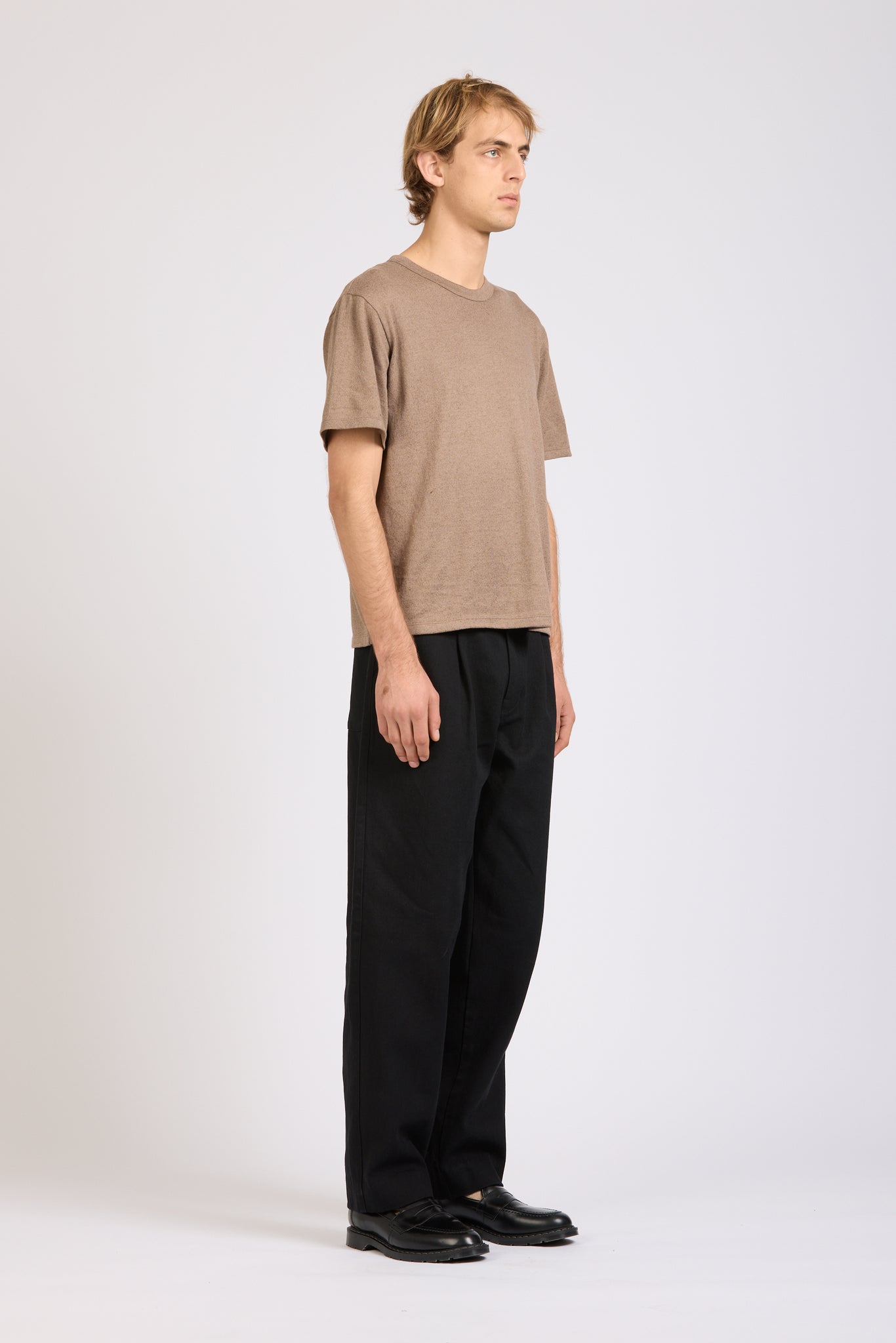 Weave Tee, Linen Cotton, Mushroom