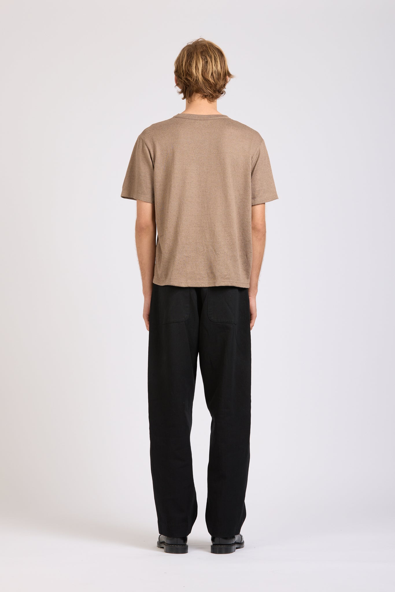 Weave Tee, Linen Cotton, Mushroom