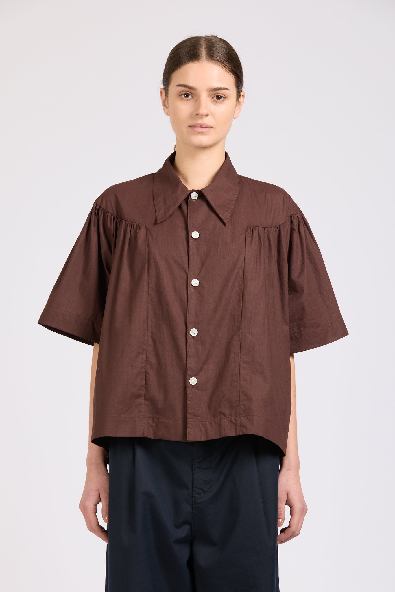 Moon Shirt, Short Sleeve, Espresso