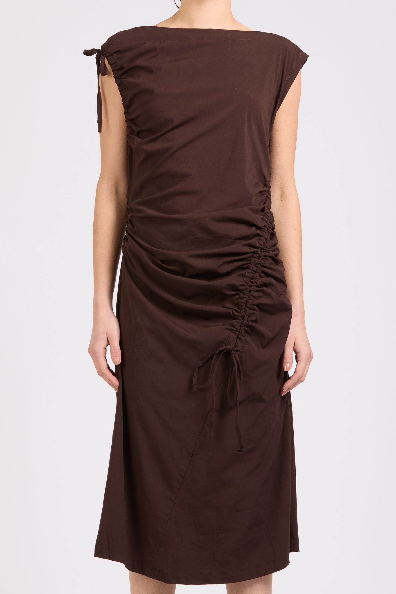 Asymmetric Dress, Espresso