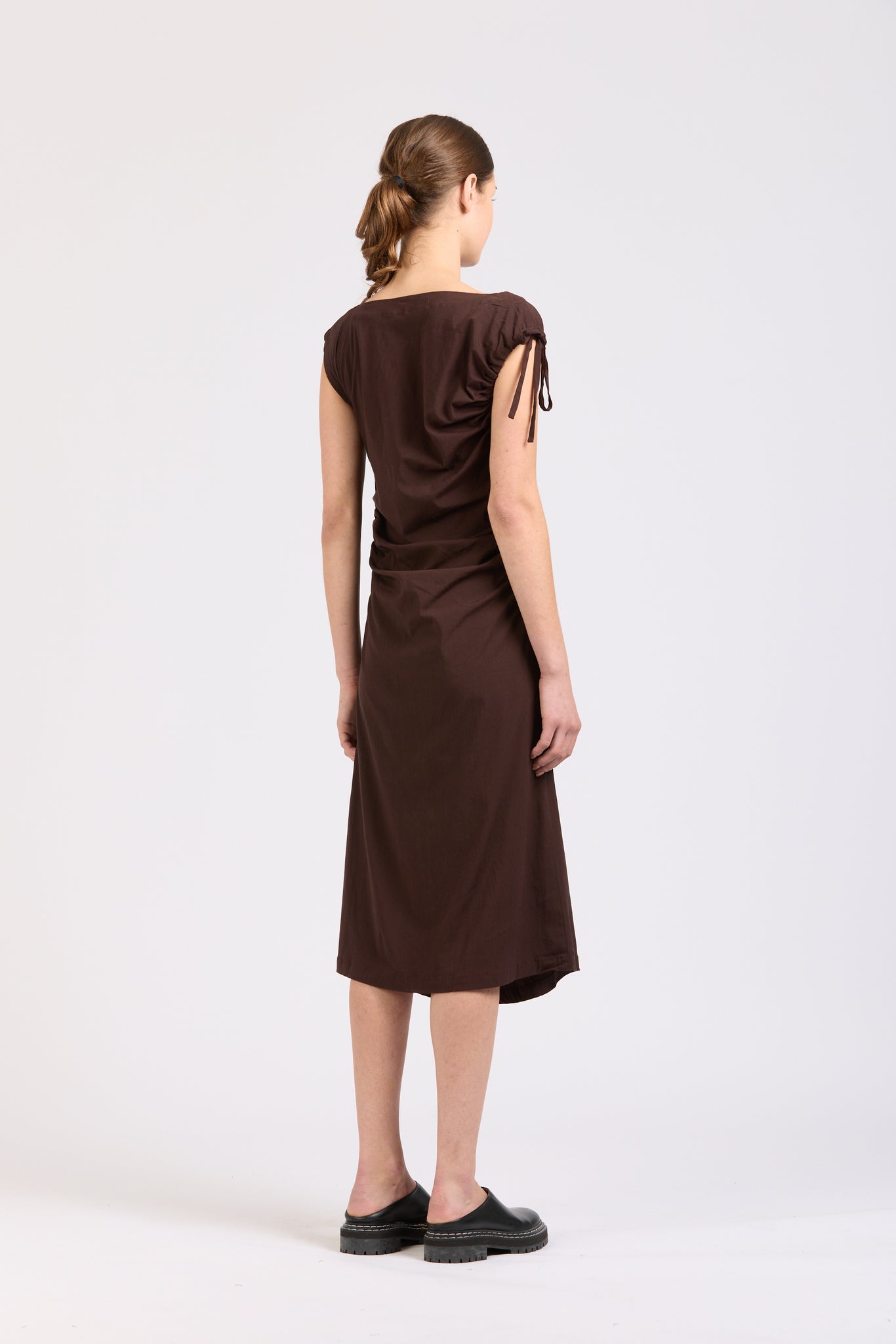 Asymmetric Dress, Espresso