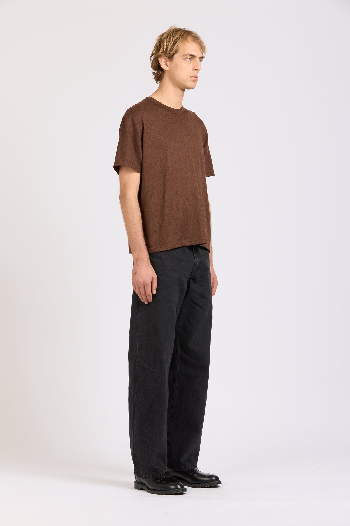 Weave Tee, Linen Cotton, Espresso
