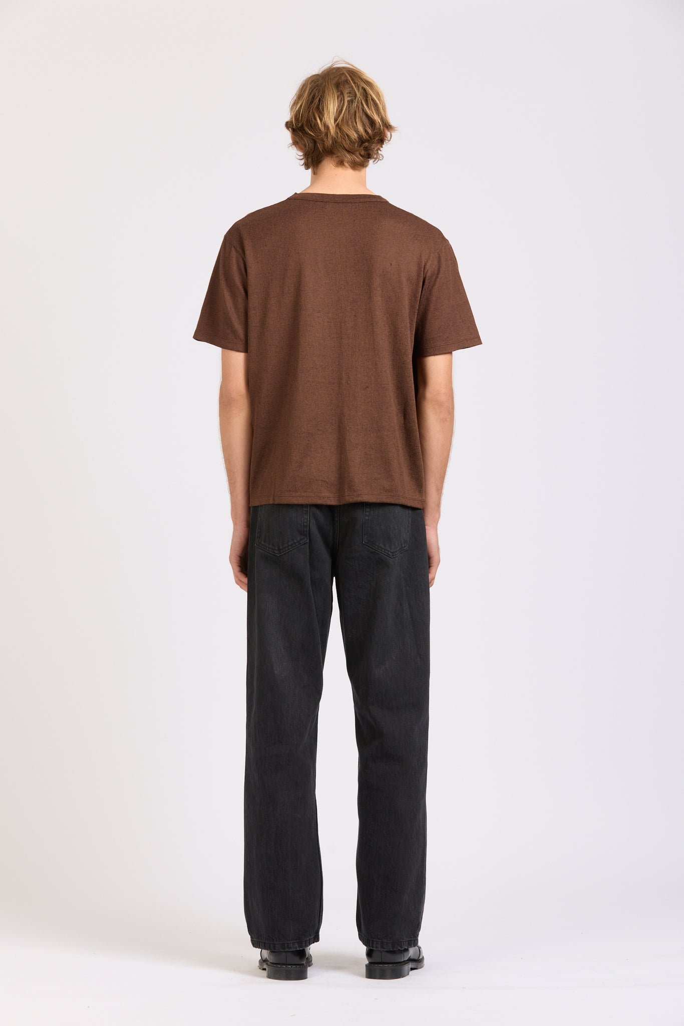 Weave Tee, Linen Cotton, Espresso