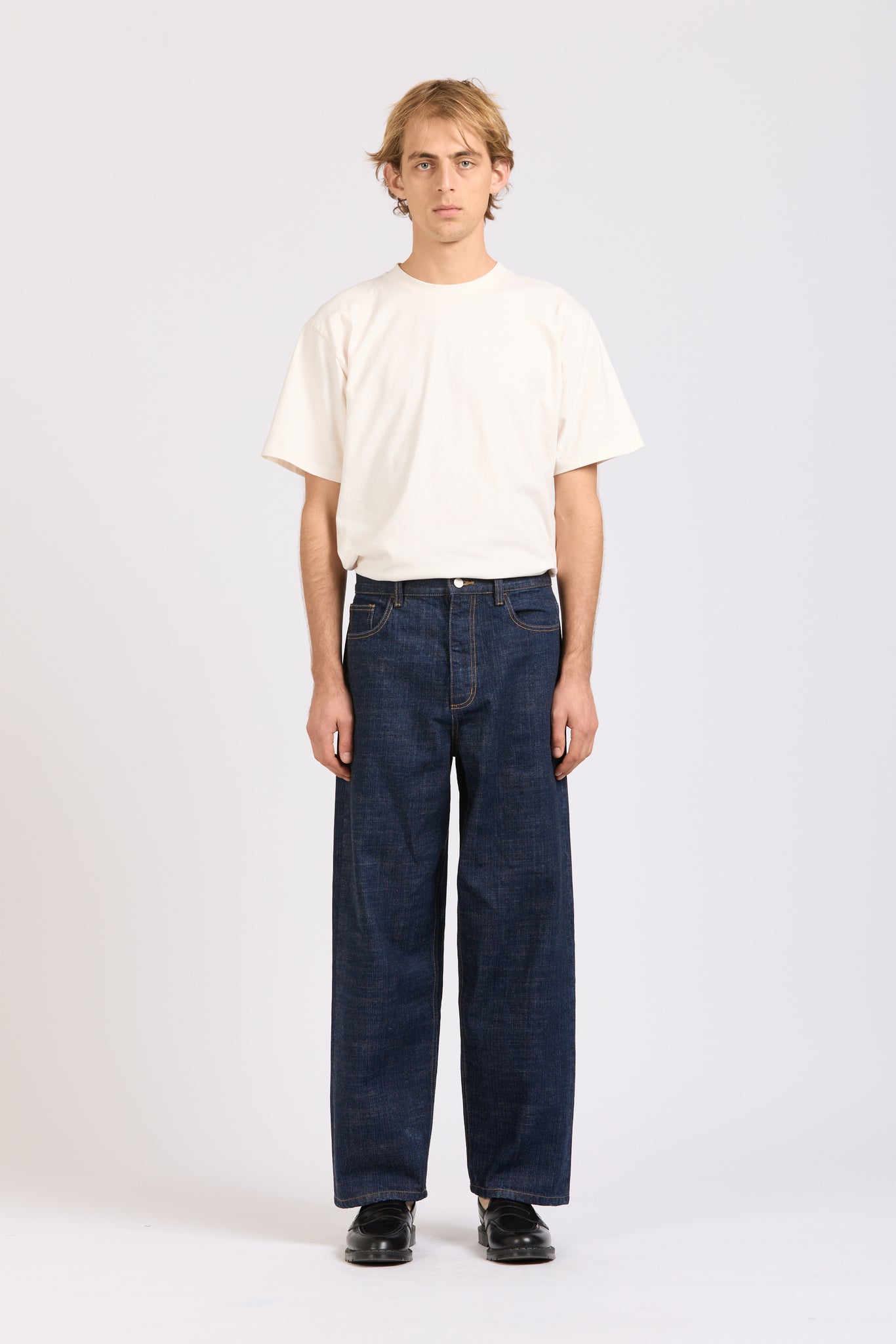 Men's Wide Leg Selvedge Jean, Indigo