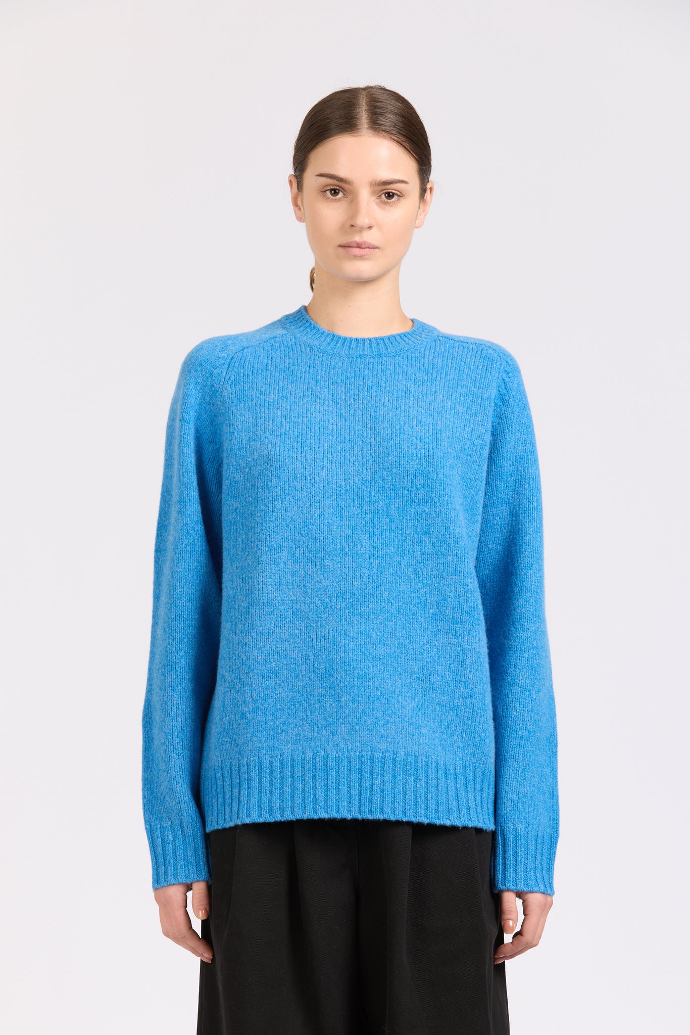Chunky Crew Knit, Azure