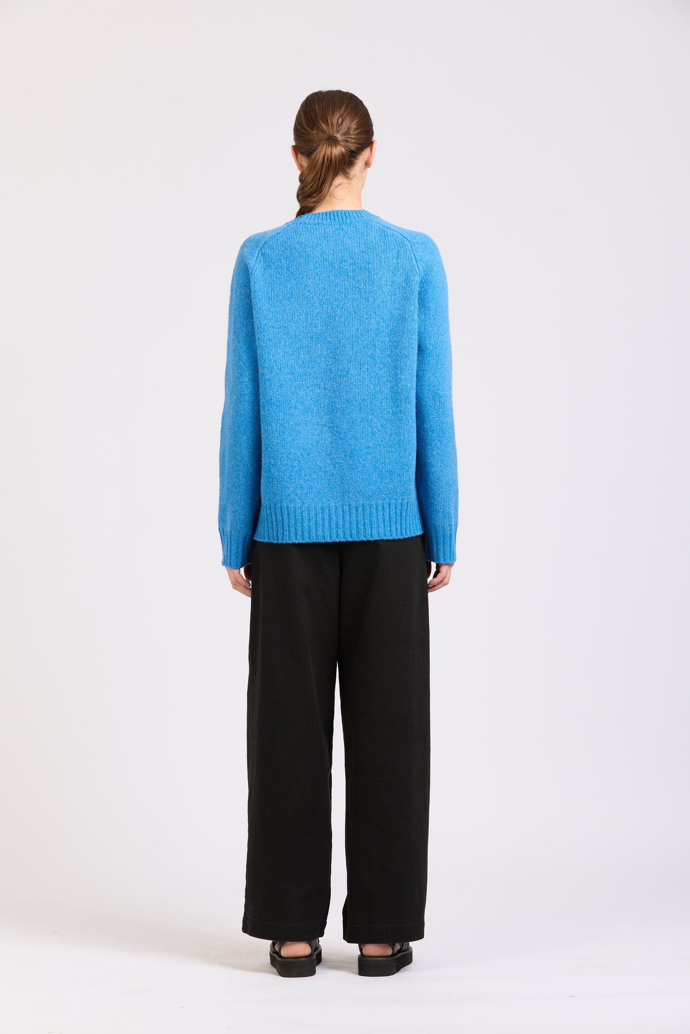 Chunky Crew Knit, Azure