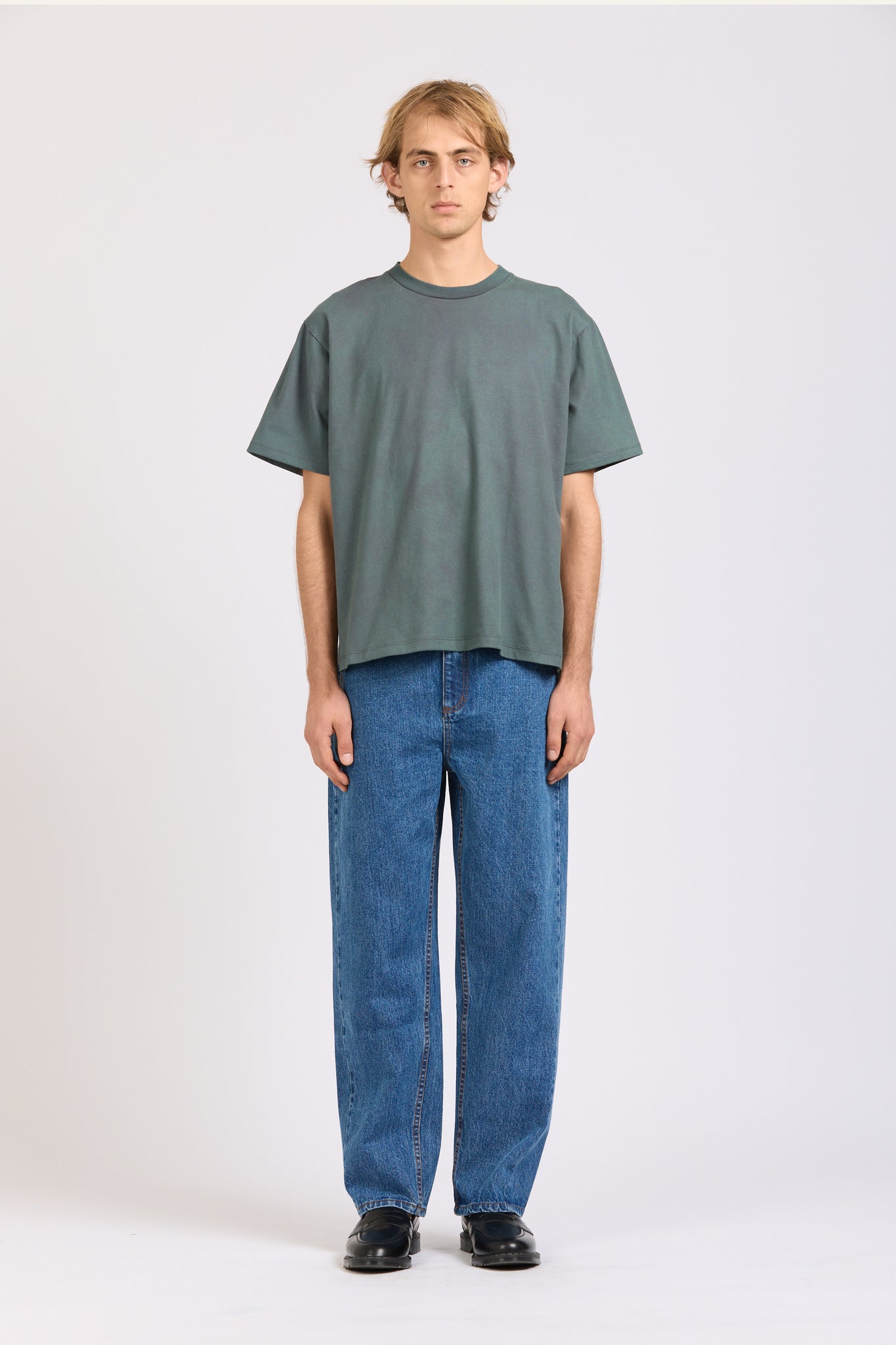 Frame Tee, Teal Wash