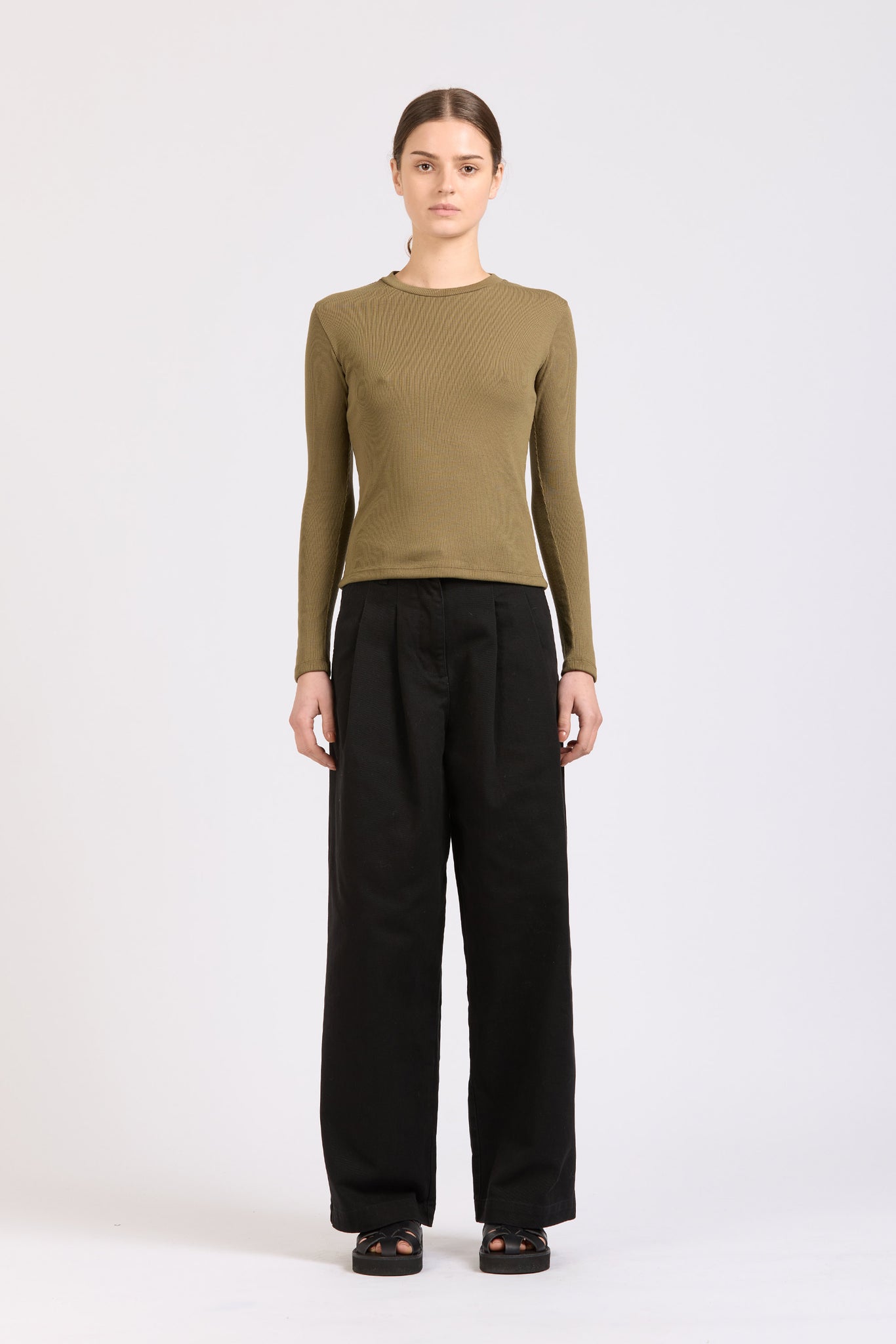 Base Long Sleeve, Dark Olive