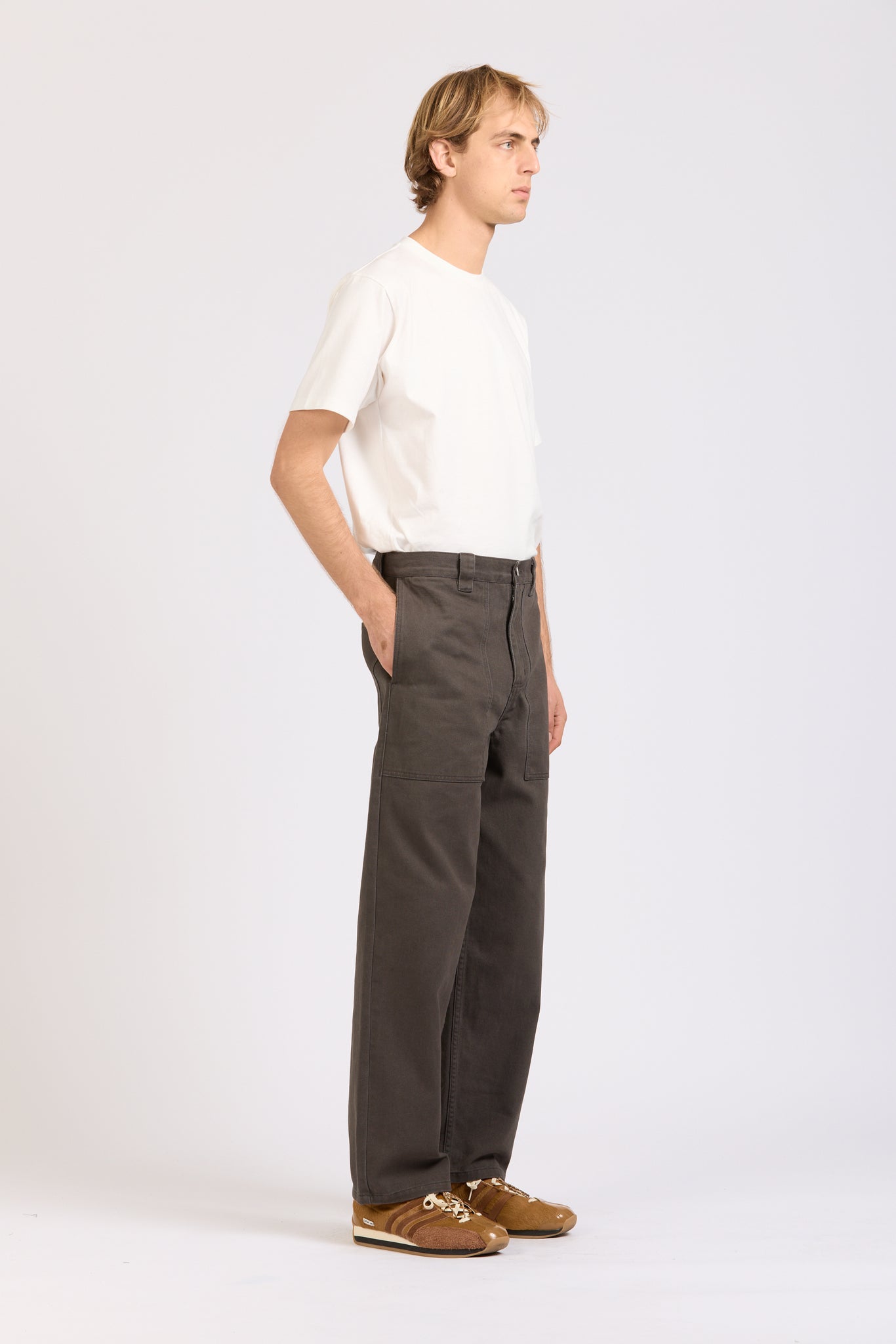 Wide Pant, Heavy Twill, Asphalt