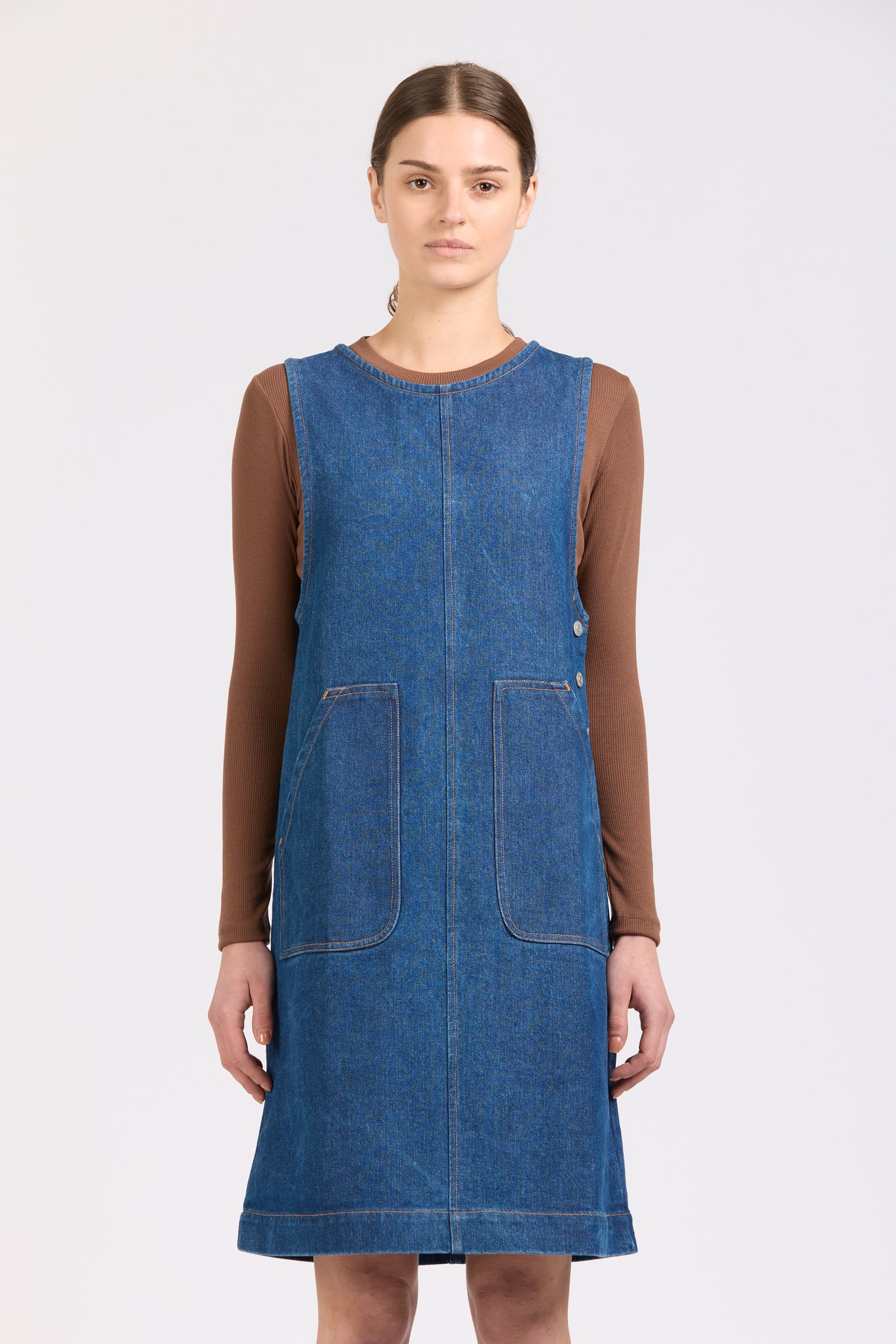 Denim House Dress, Blue
