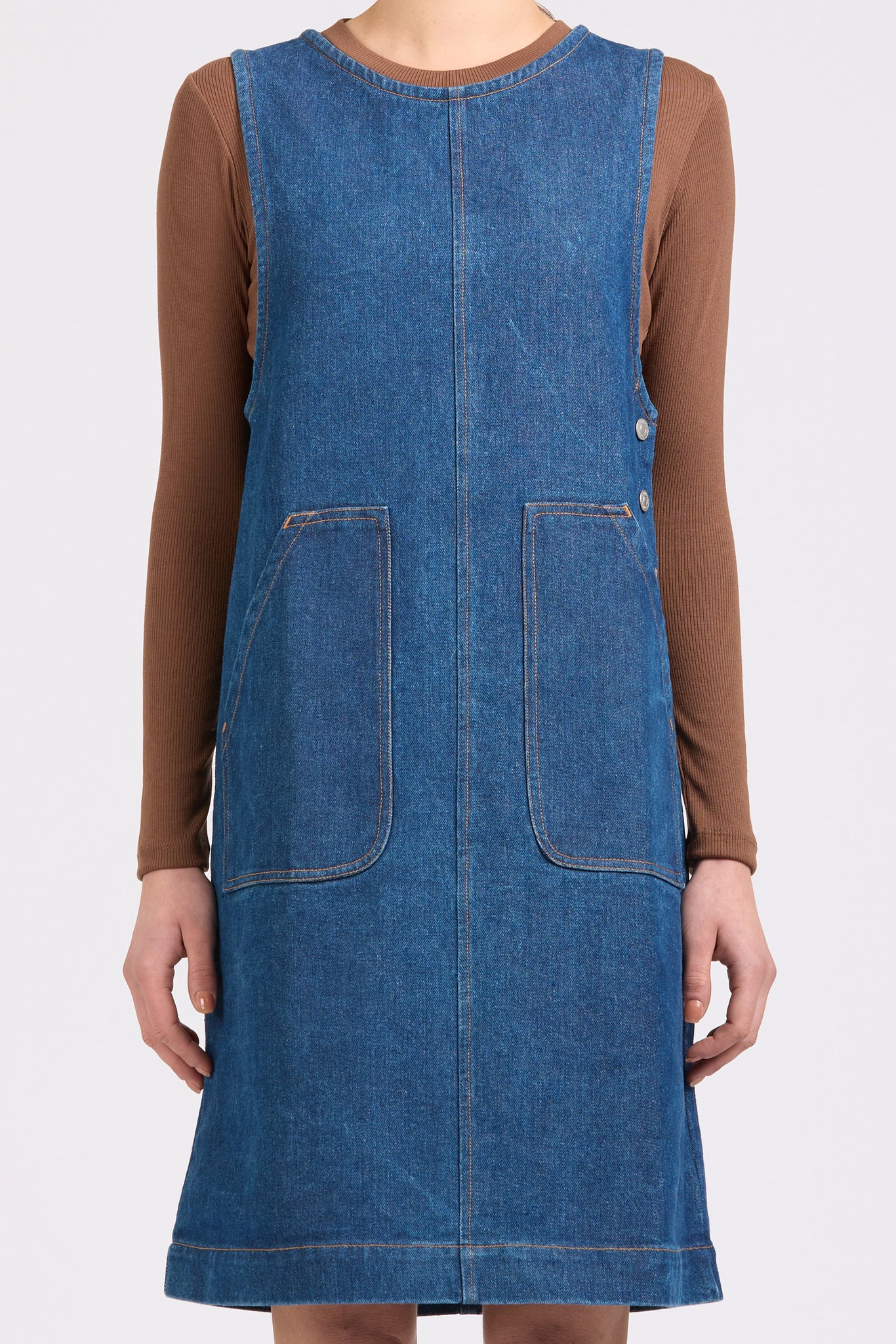 Denim House Dress, Blue