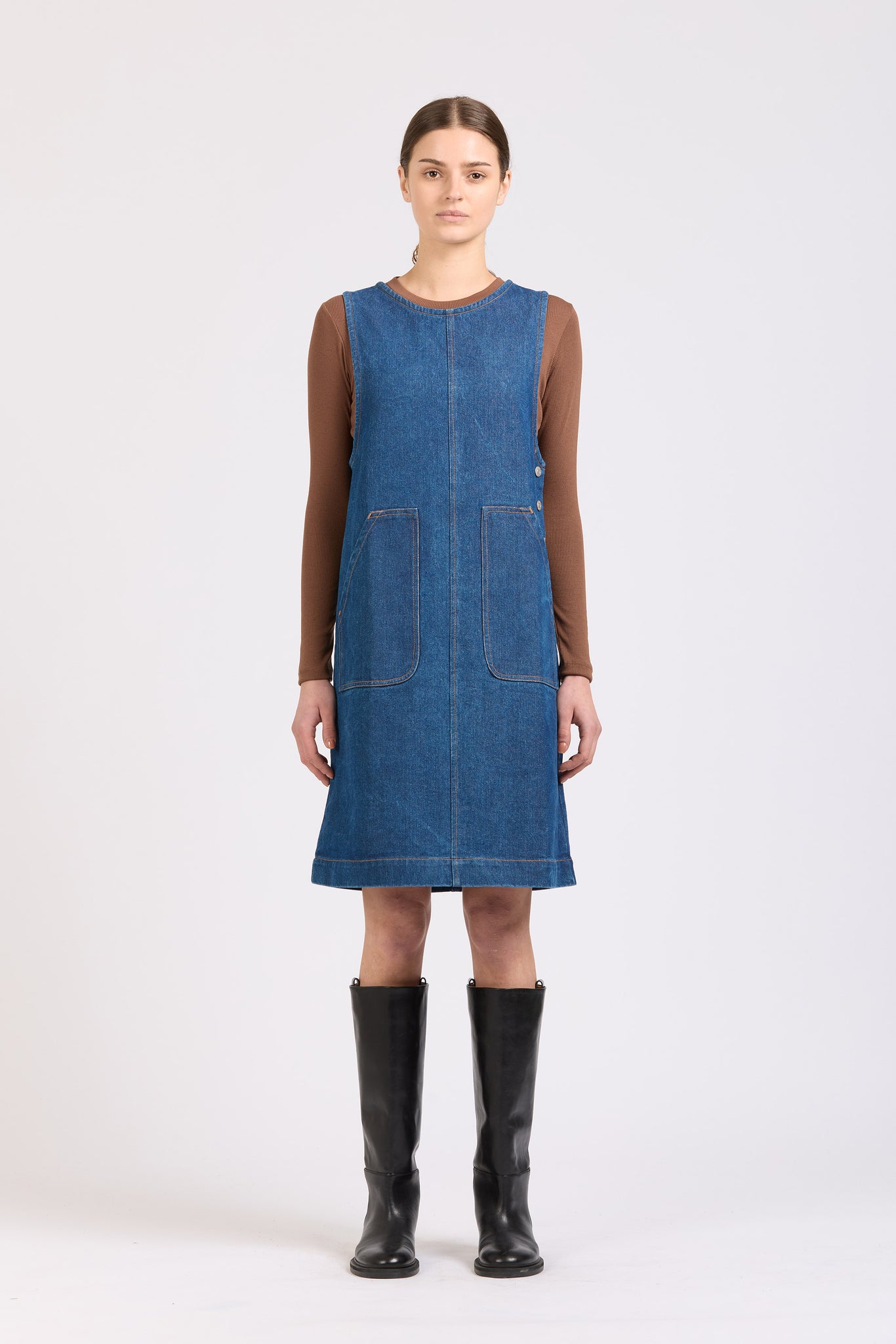 Denim House Dress, Blue