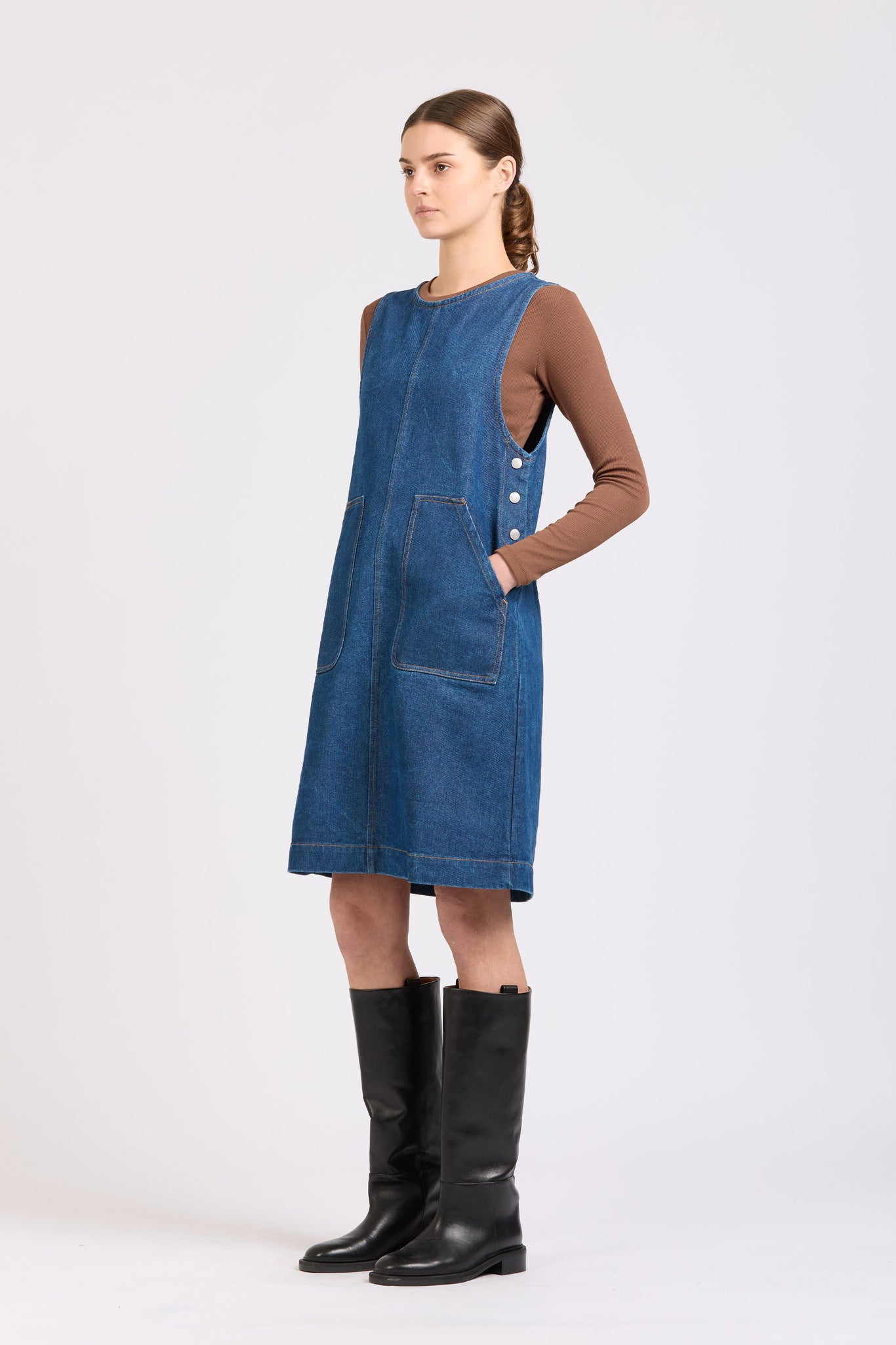 Denim House Dress, Blue