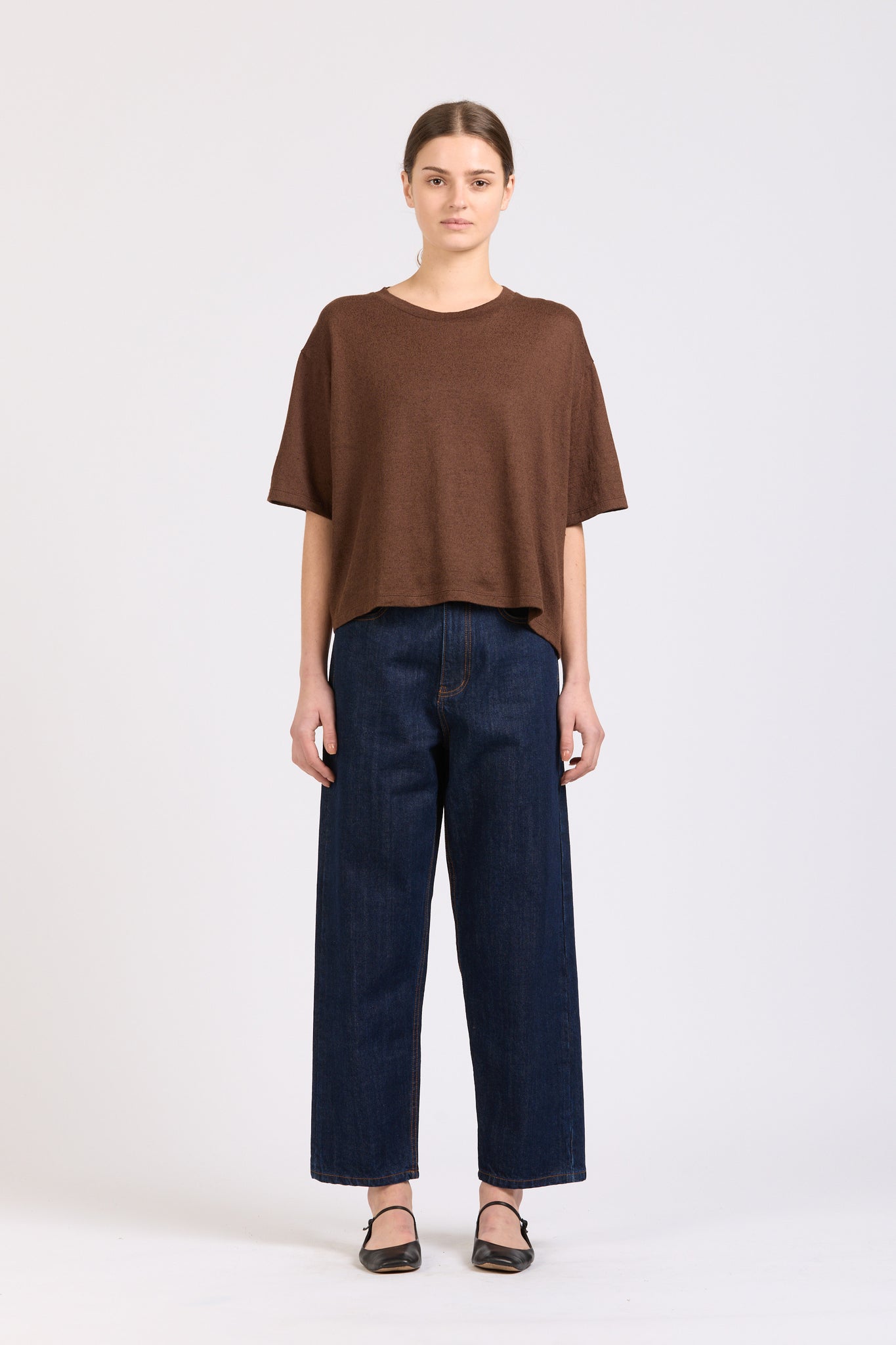 Bug Tee, Linen Cotton, Espresso