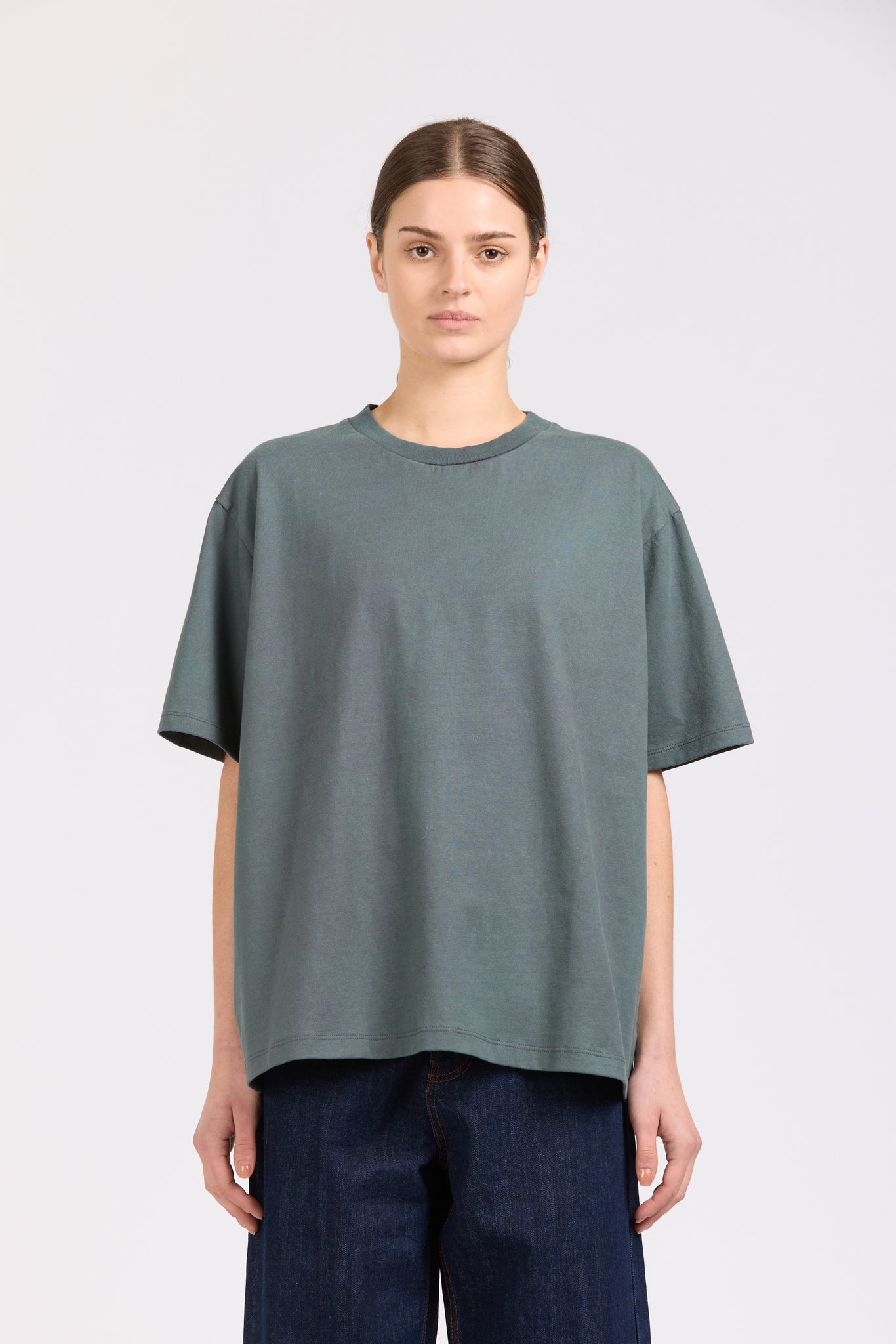 Frame Tee, Teal Wash