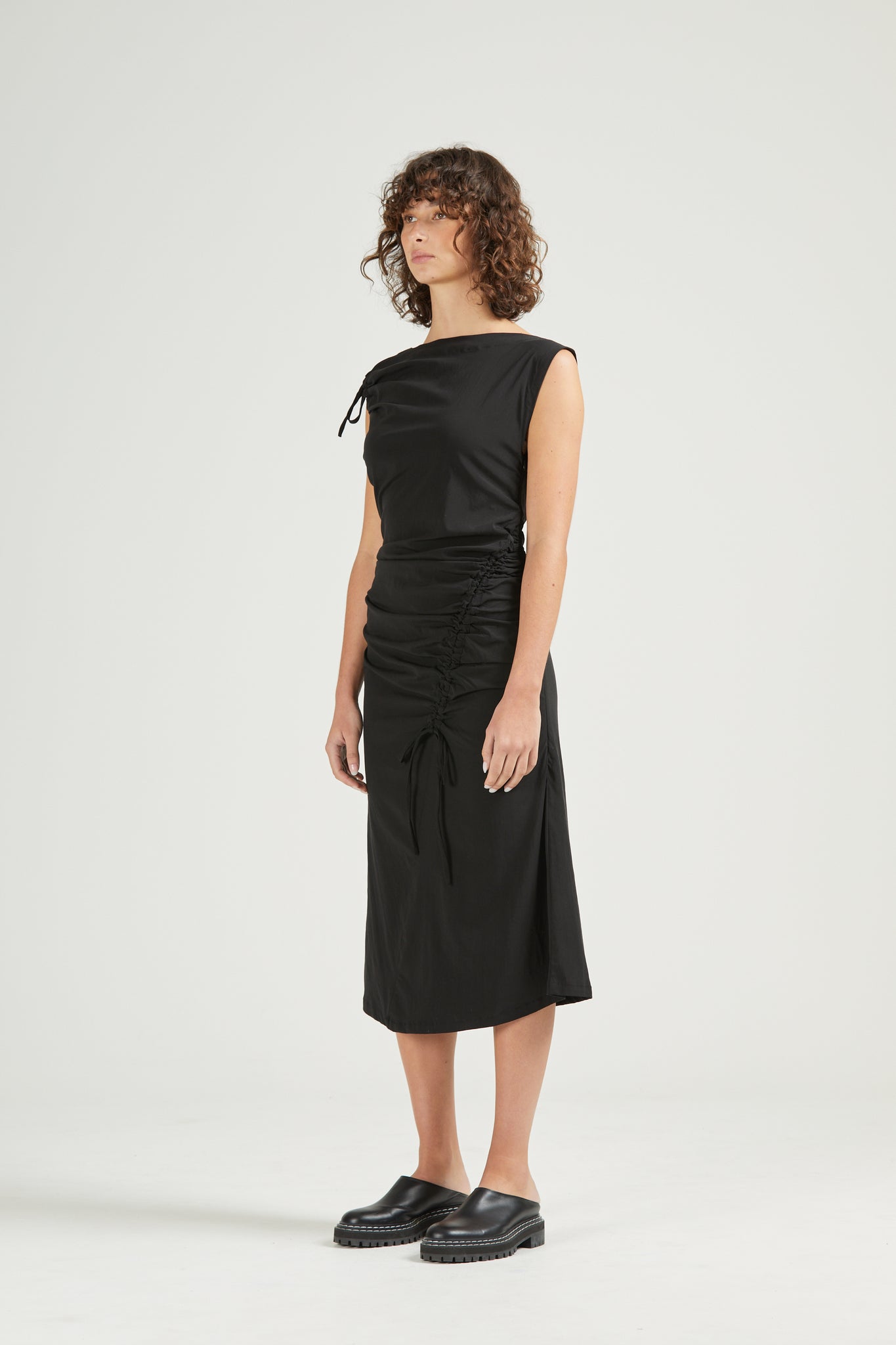 Asymmetric Dress, Black