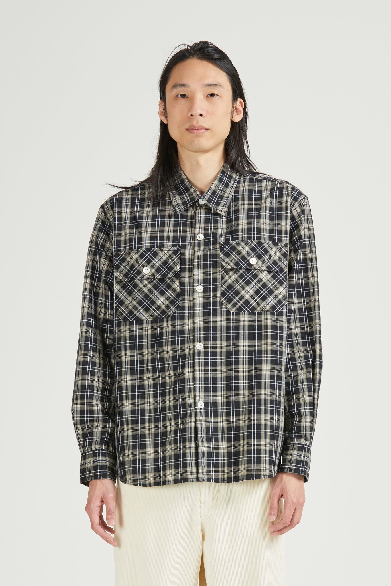 Plaid Check Shirt, Black Check