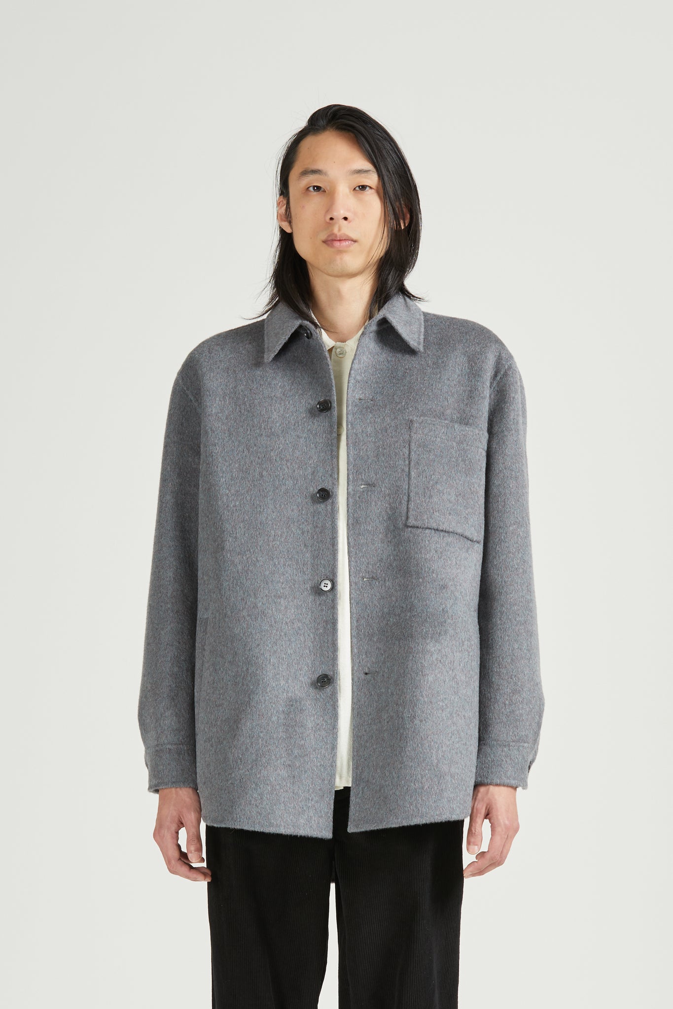 Wool Overshirt, Rainbow Grey