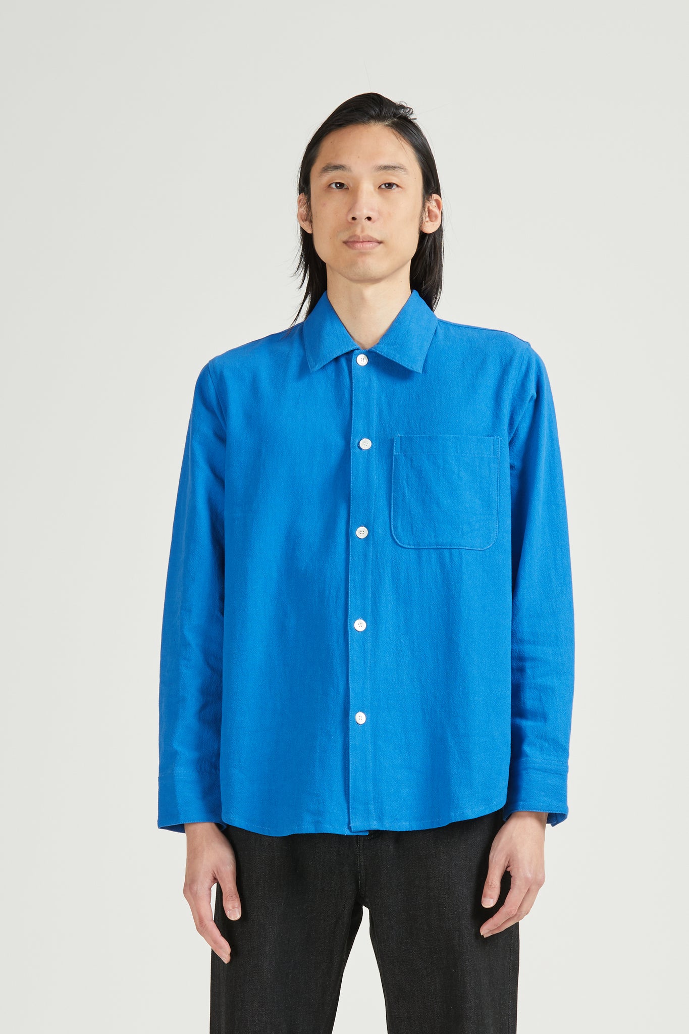 Curve Shirt, Hachiko, Cobalt