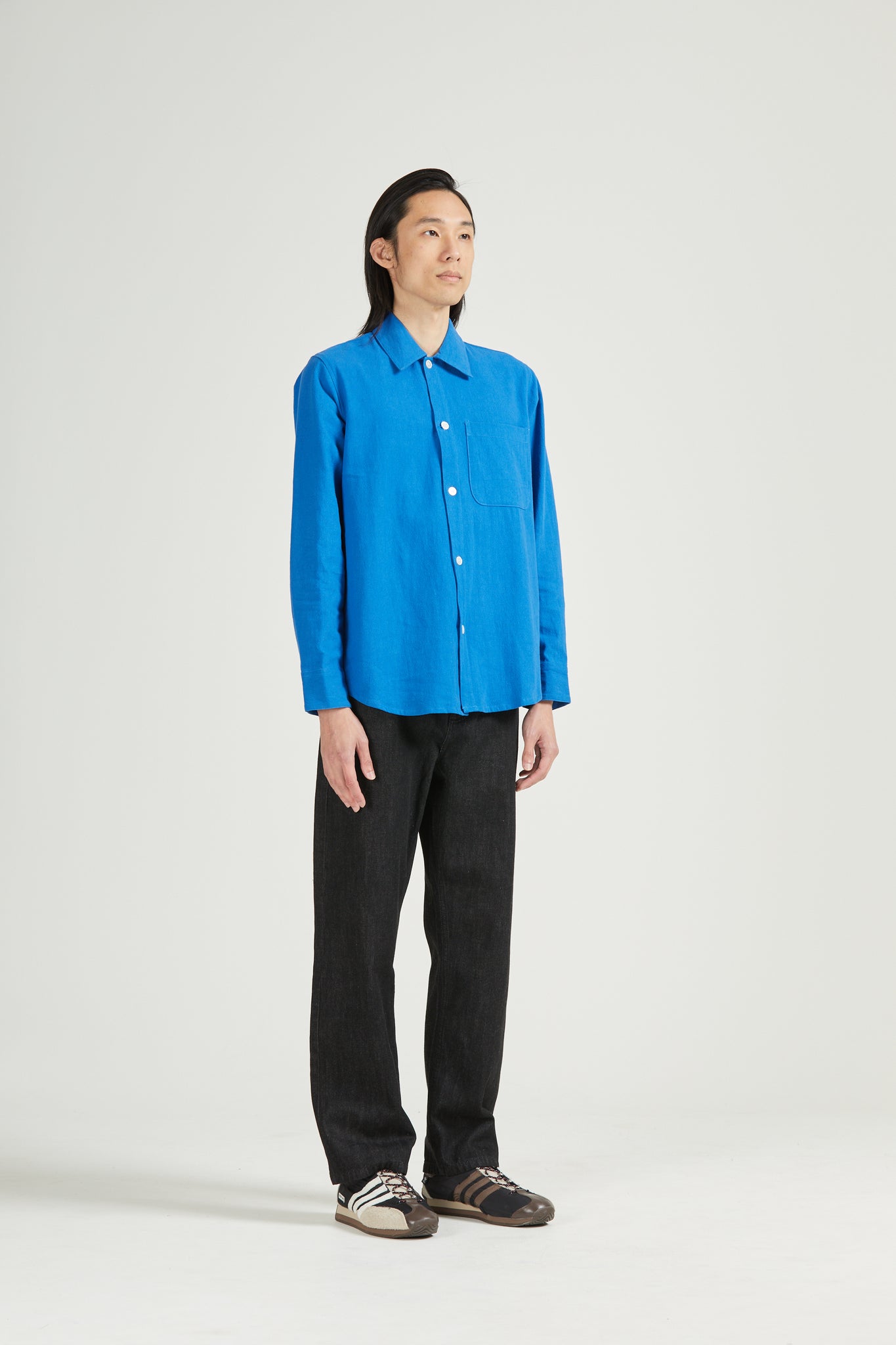 Curve Shirt, Hachiko, Cobalt