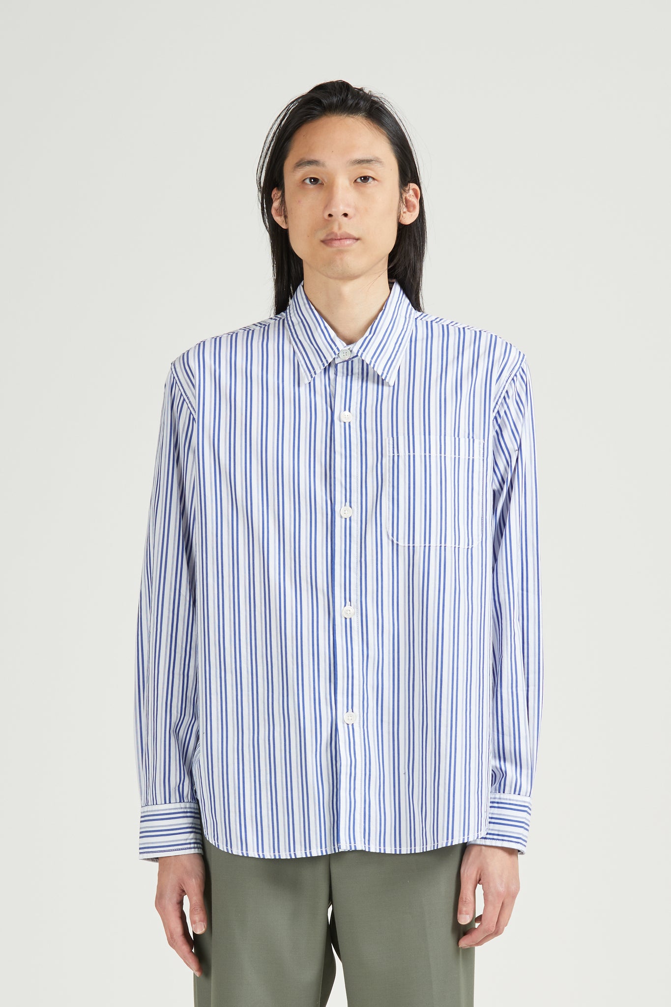 Men's Super Shirt, Stripe Blue