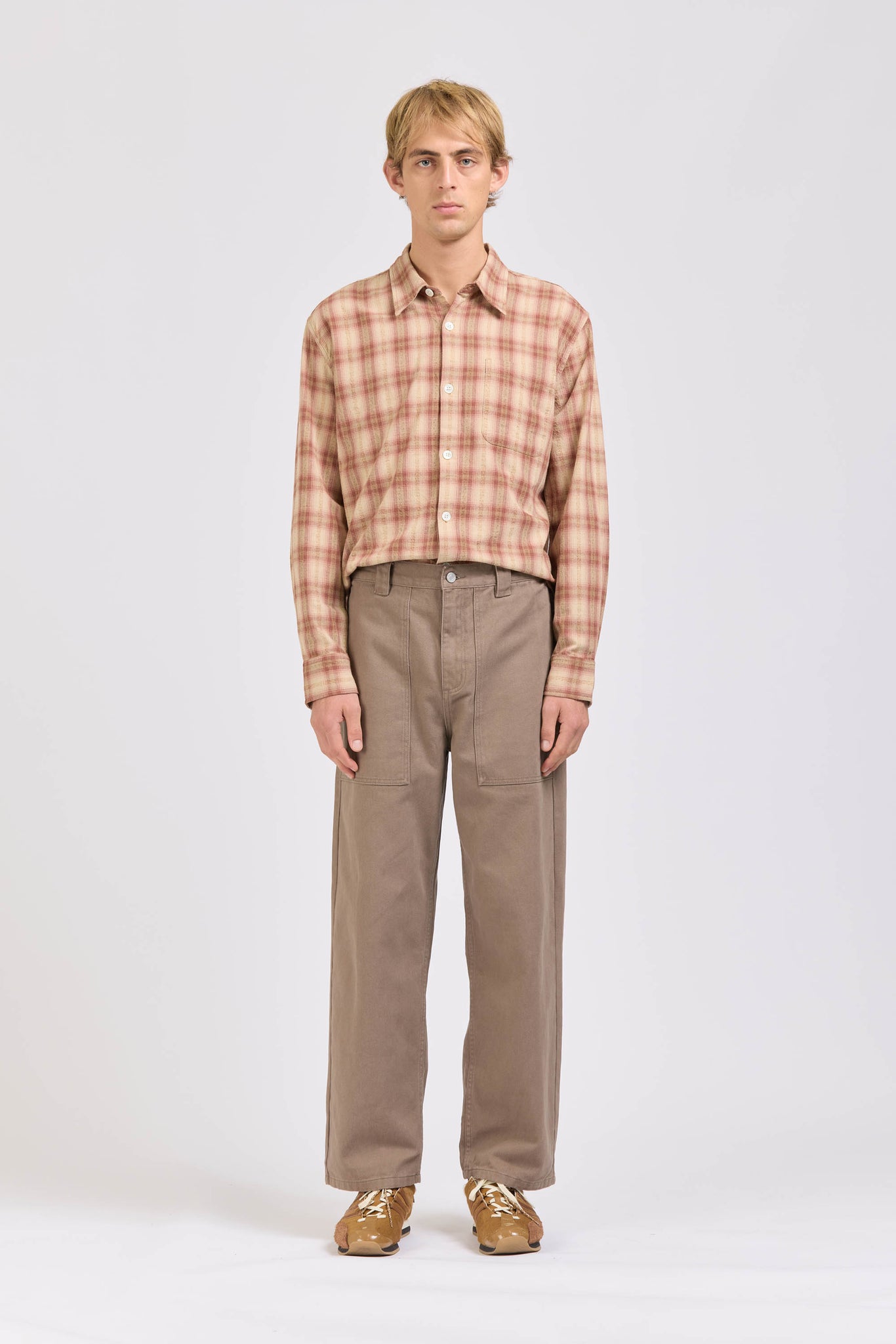 Wide Pant, Heavy Twill, Mushroom