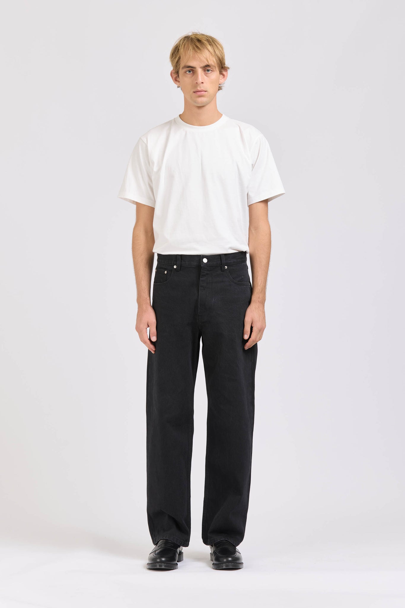 Range Straight Leg Jean, Black Selvedge