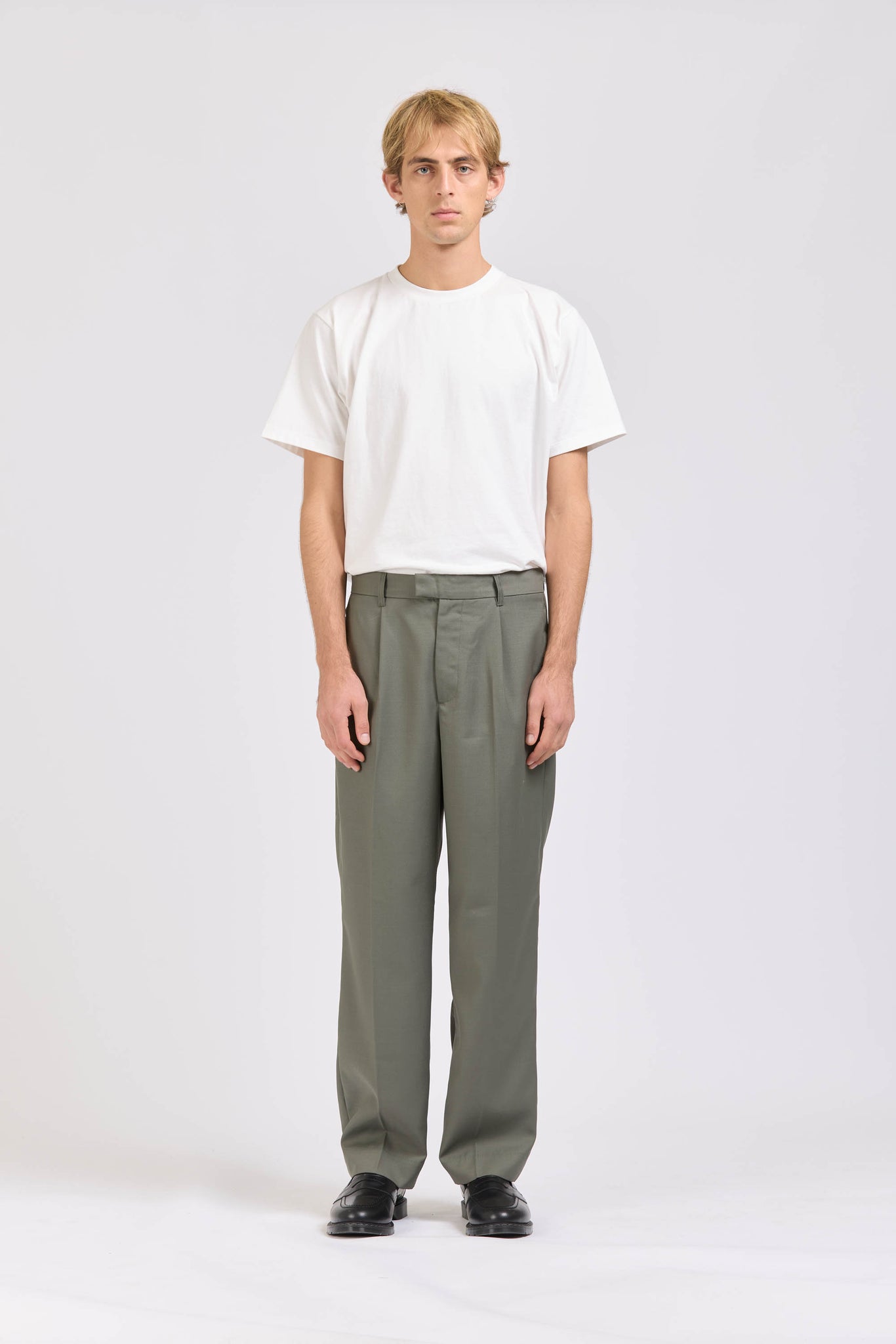 Men's Wool Pleat Pant, Sage
