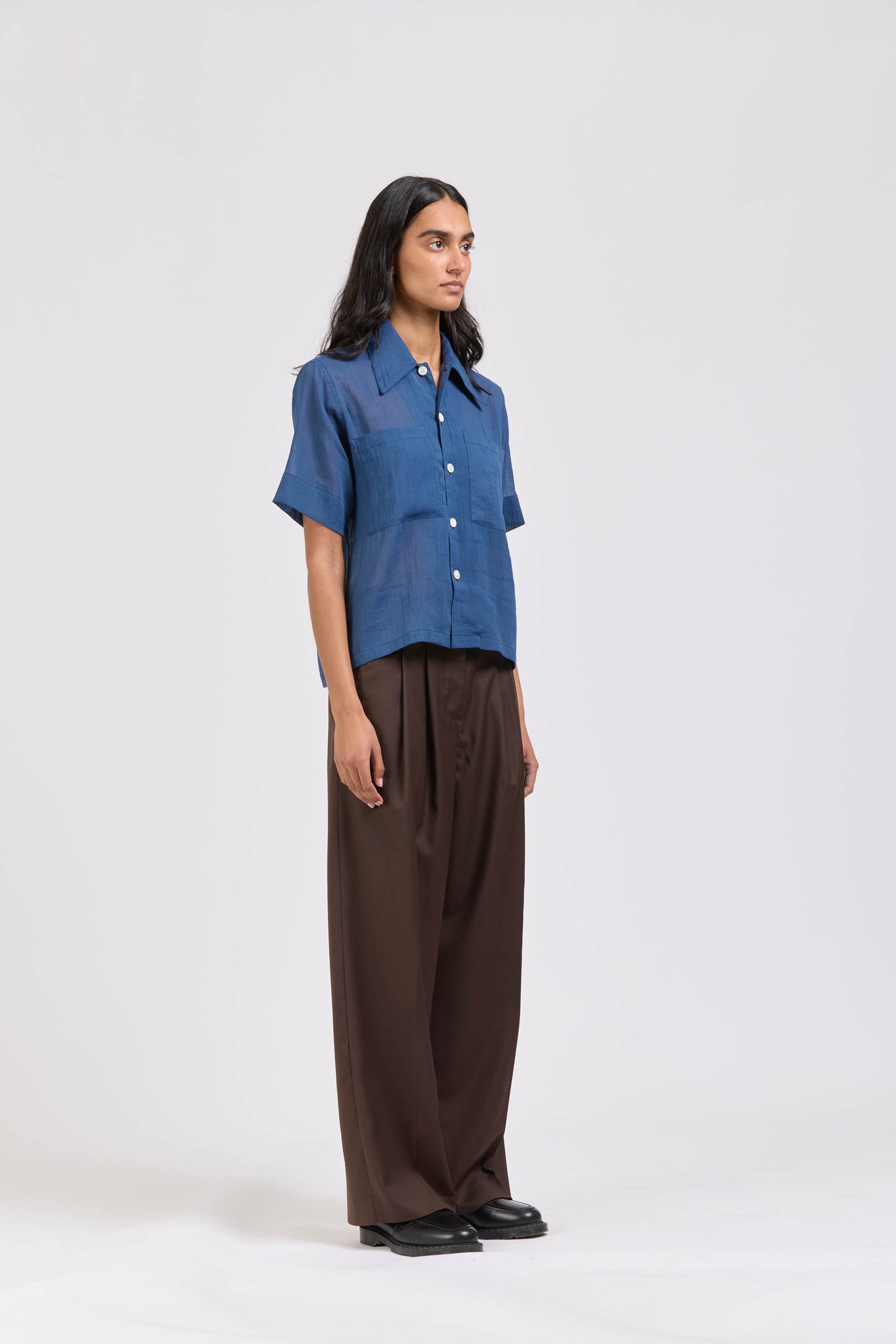 Sheer Pocket Shirt, Teal