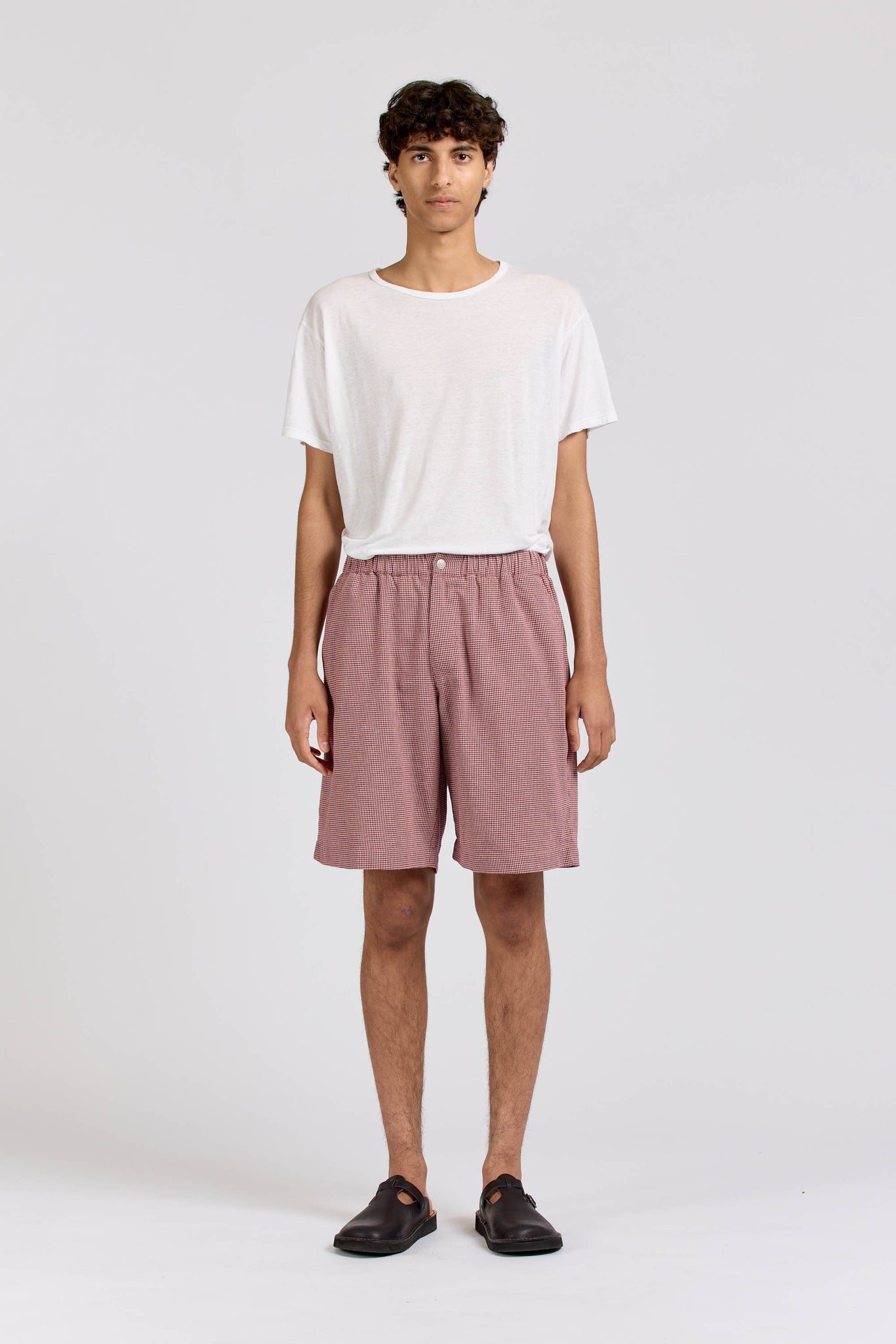 Long Circuit Shorts, Puppytooth, Ruby