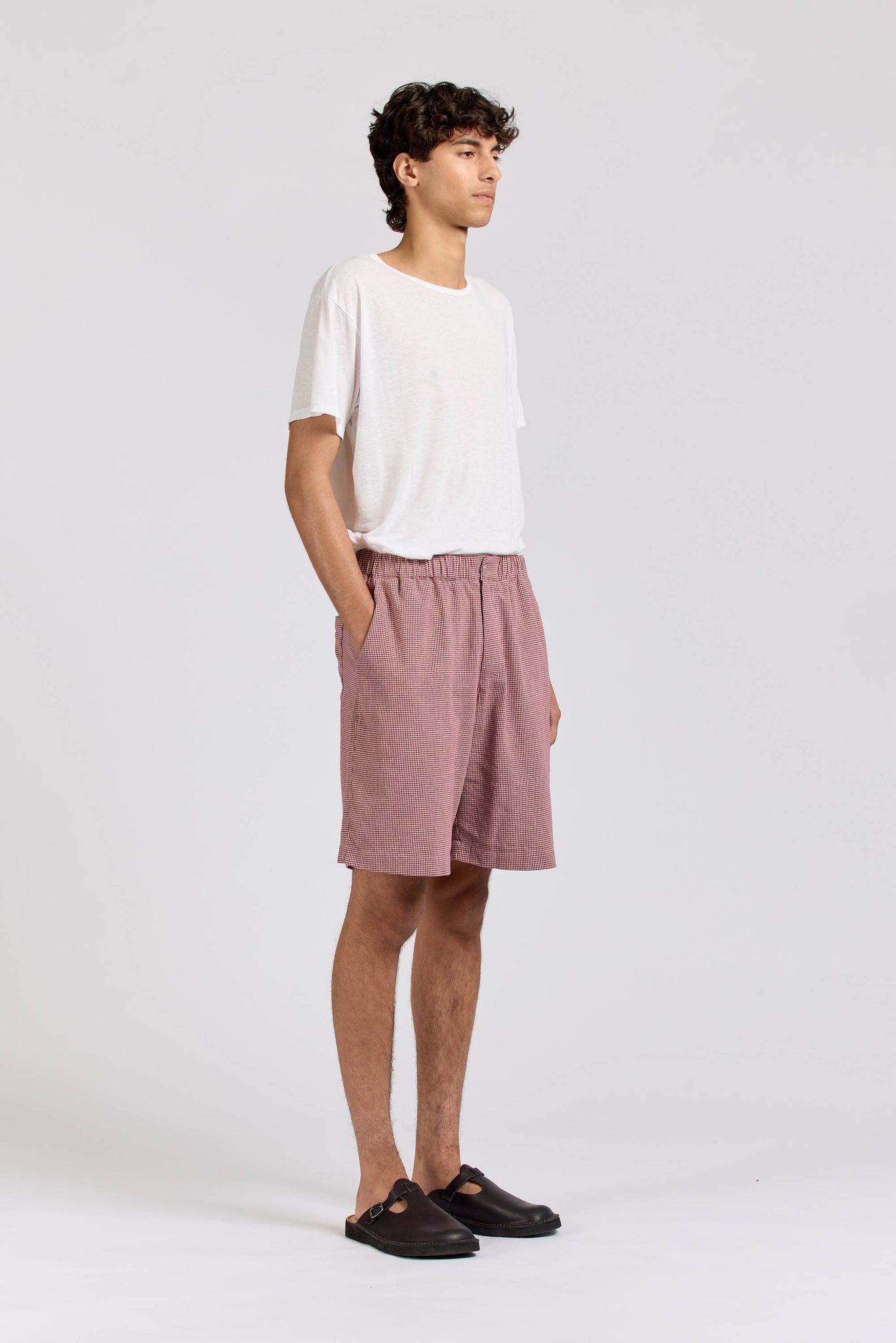 Long Circuit Shorts, Puppytooth, Ruby