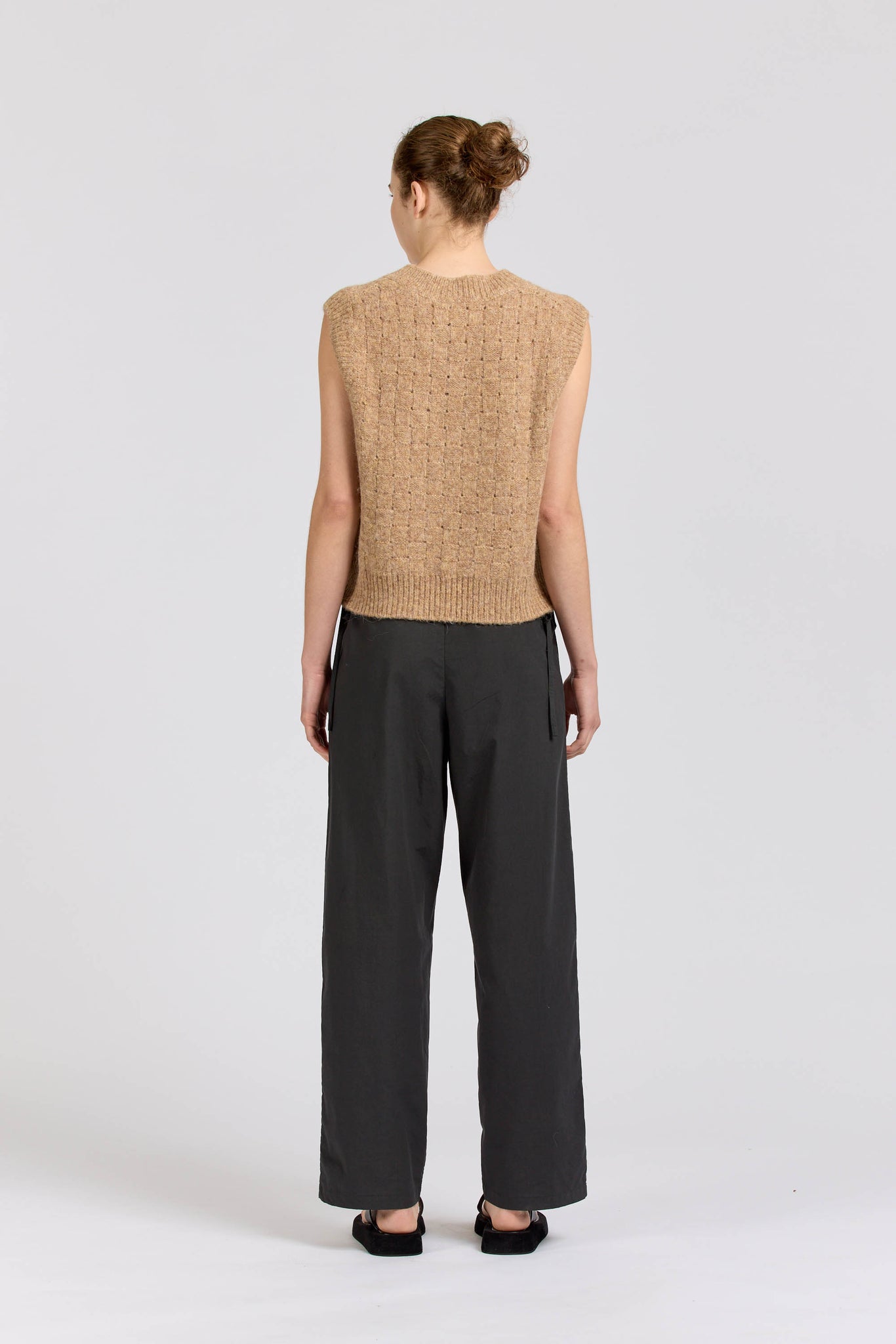 Basket Weave Vest, Toffee