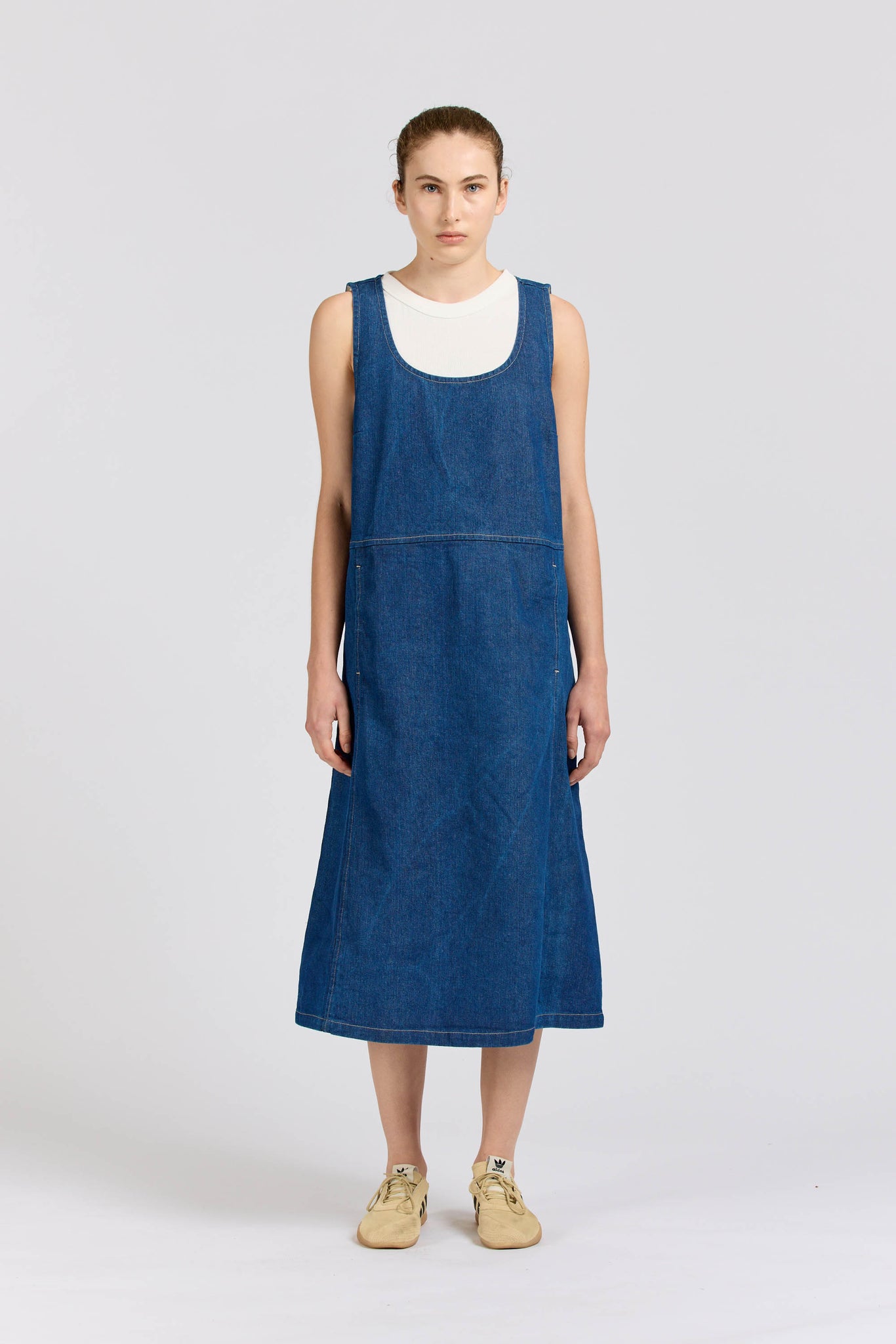 Shell Dress, Denim, Indigo Handsom Shell Dress, Denim, Indigo Handsom