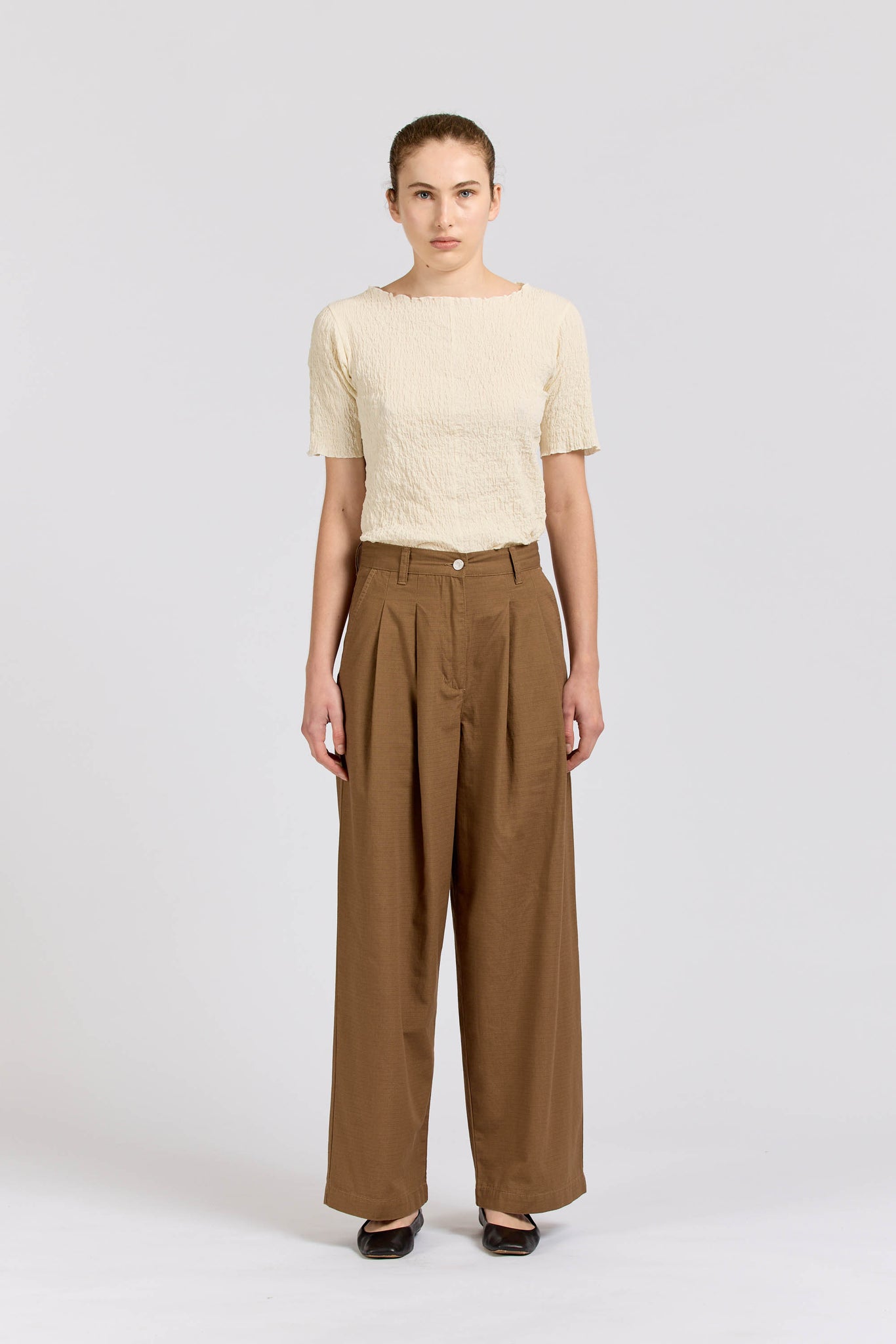 Pleat Pant, Ripstop, Walnut