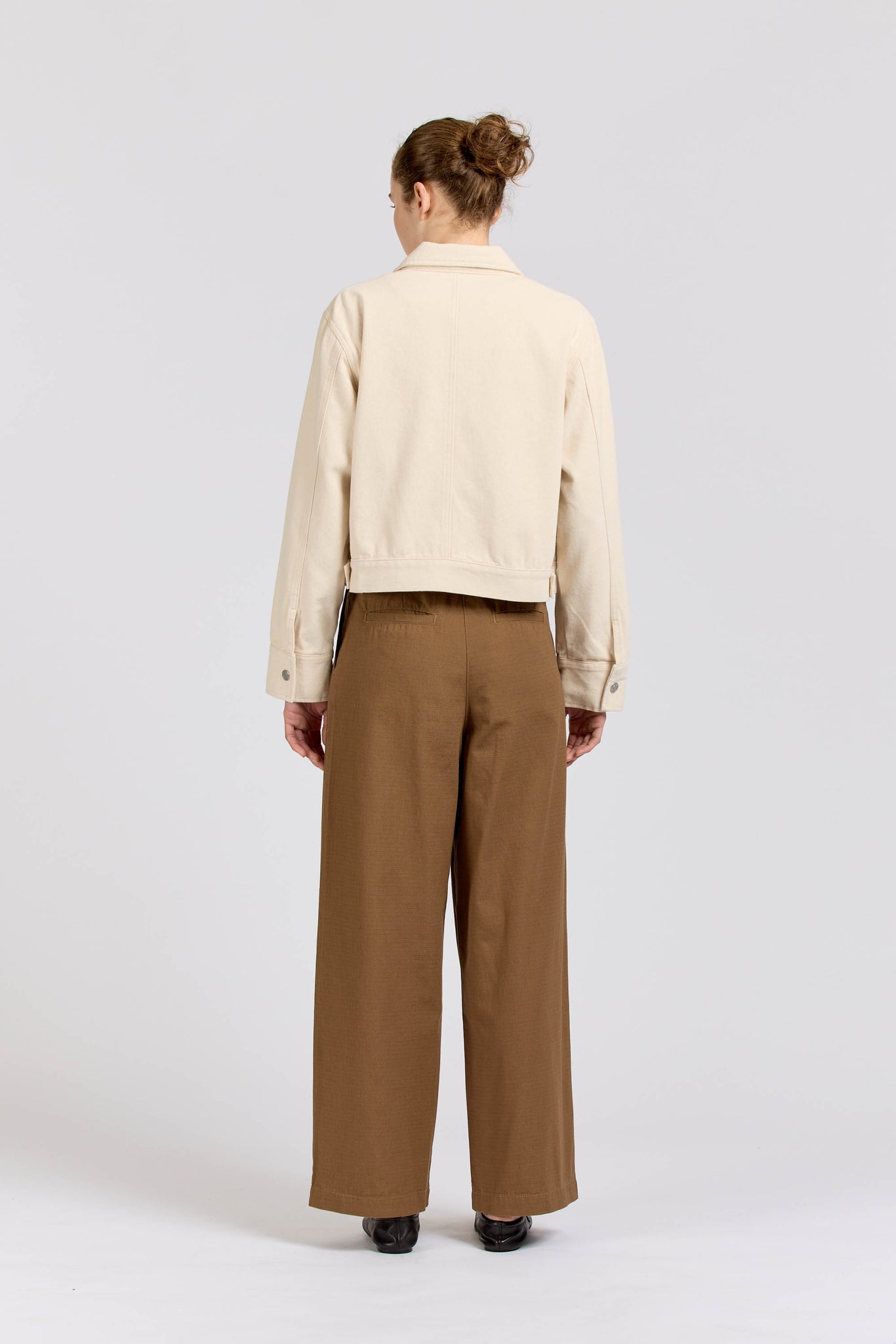 Zip Blouson, Twill, Natural