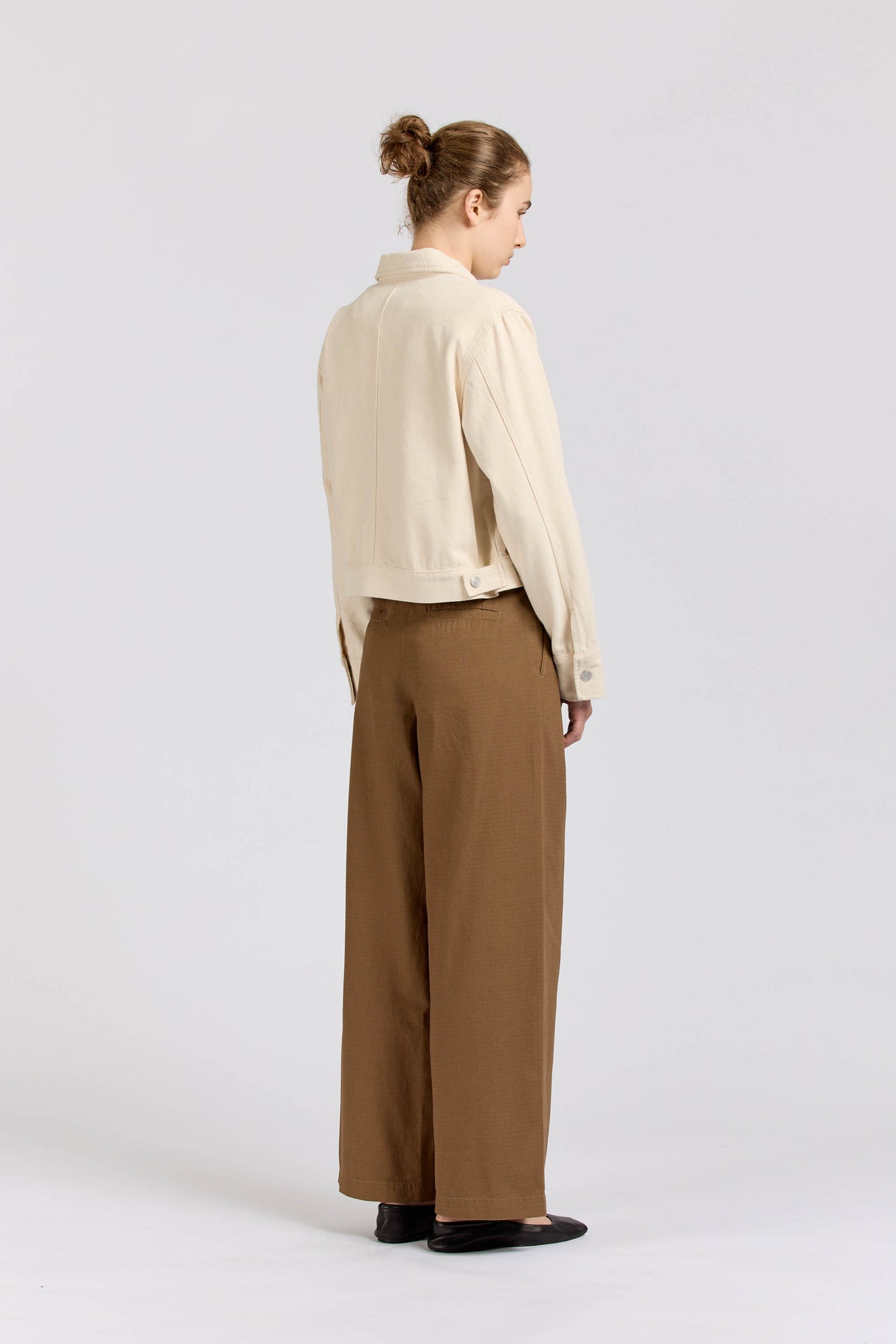 Zip Blouson, Twill, Natural