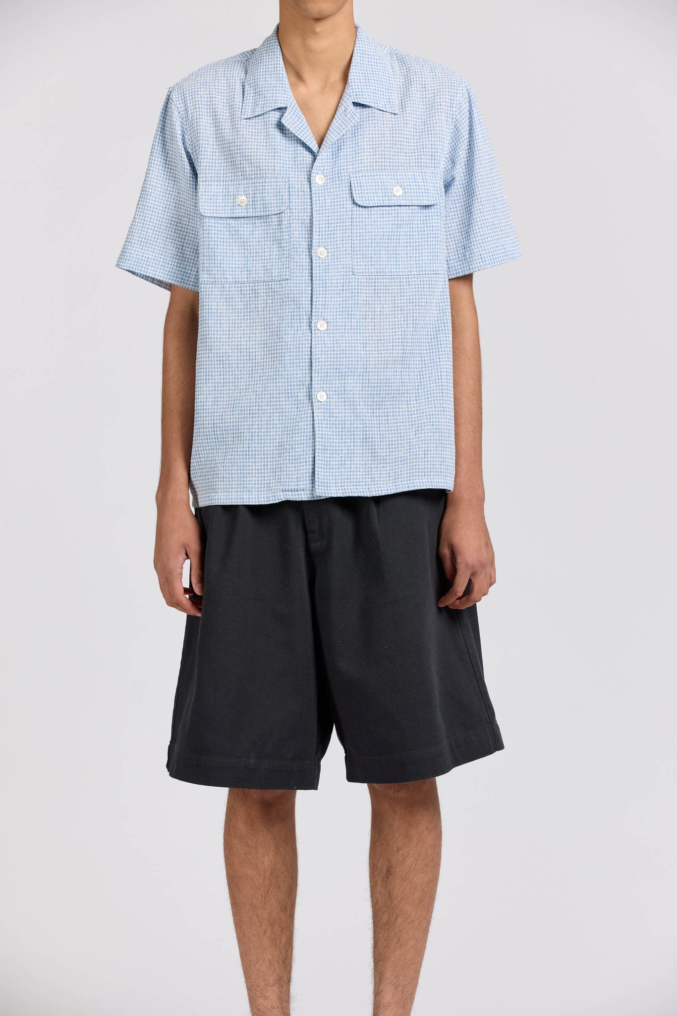 Midwest Short Sleeve, Cloth, Blue Check