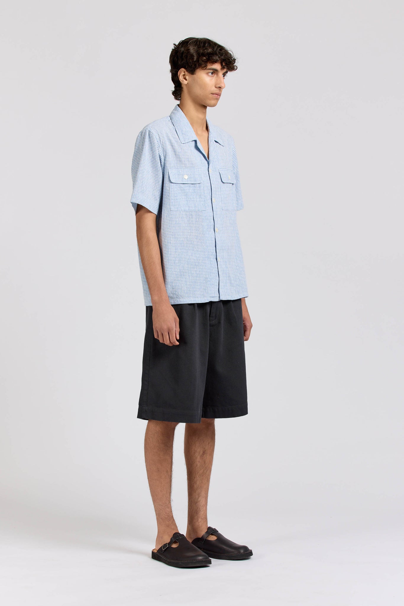 Midwest Short Sleeve, Cloth, Blue Check