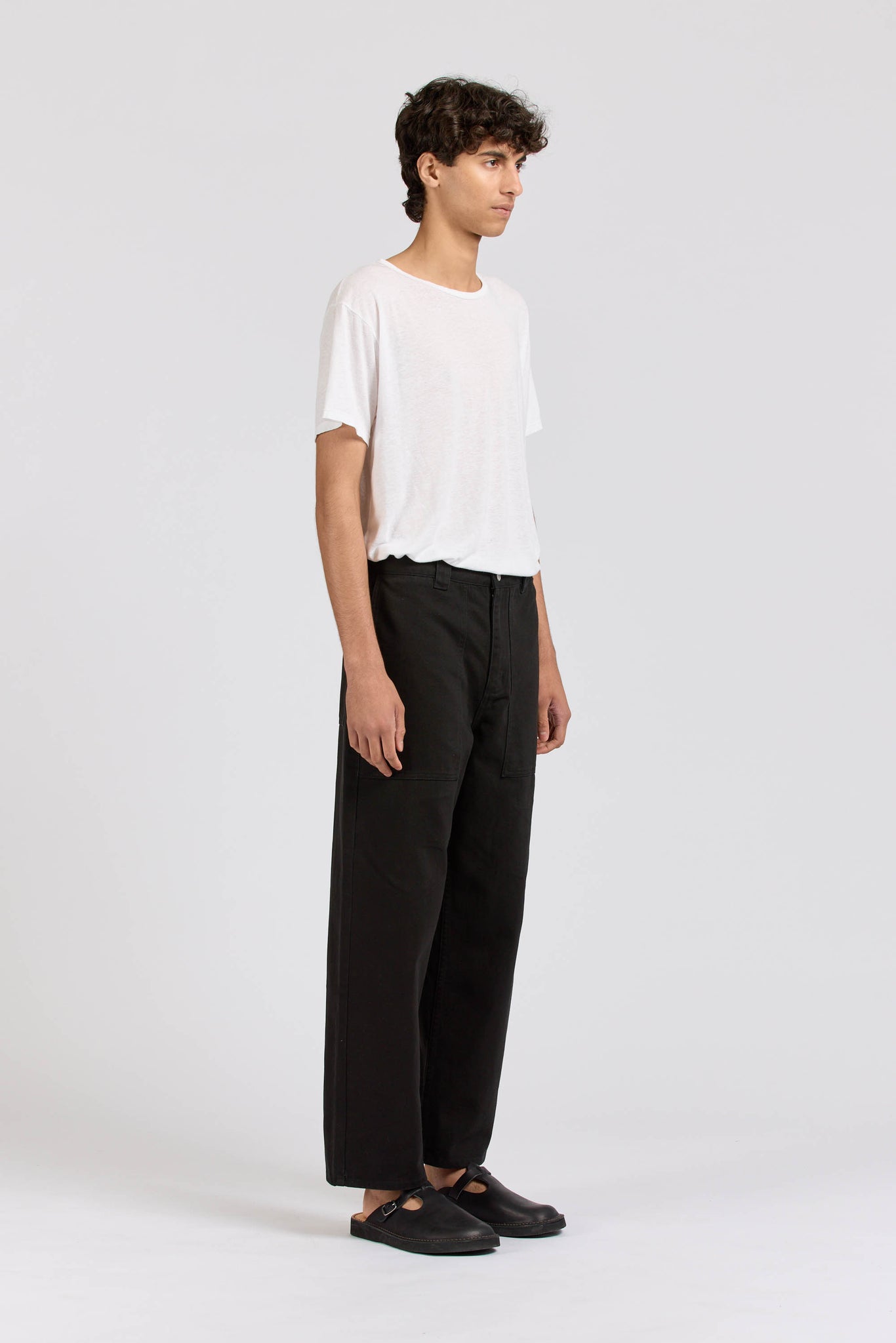 Wide Pant, Heavy Twill, Black