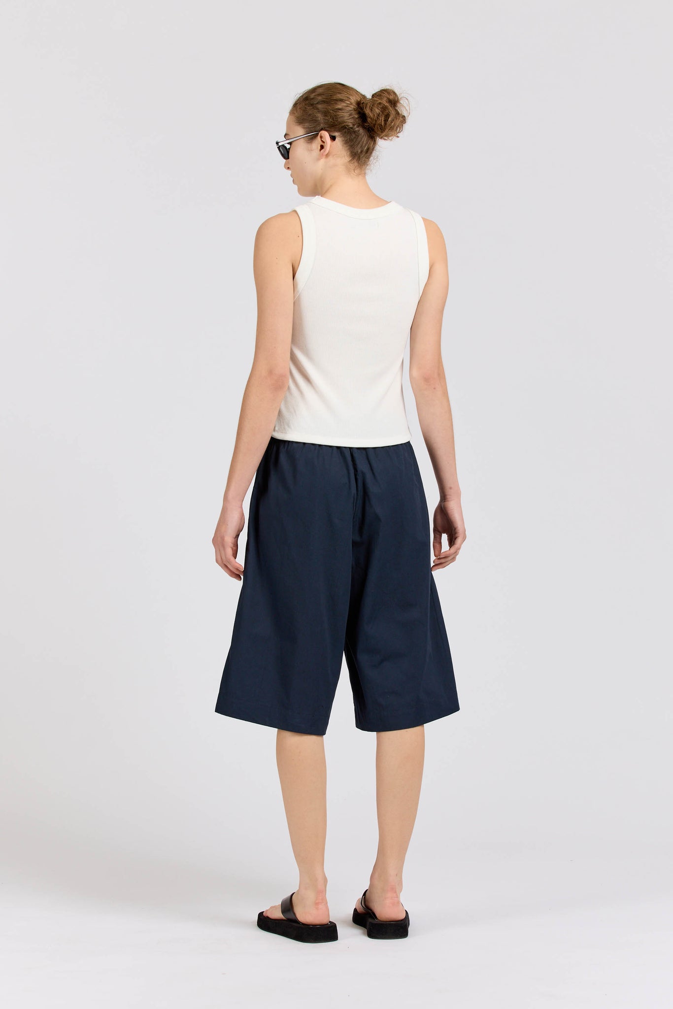 Sleeveless Boat Neck, White