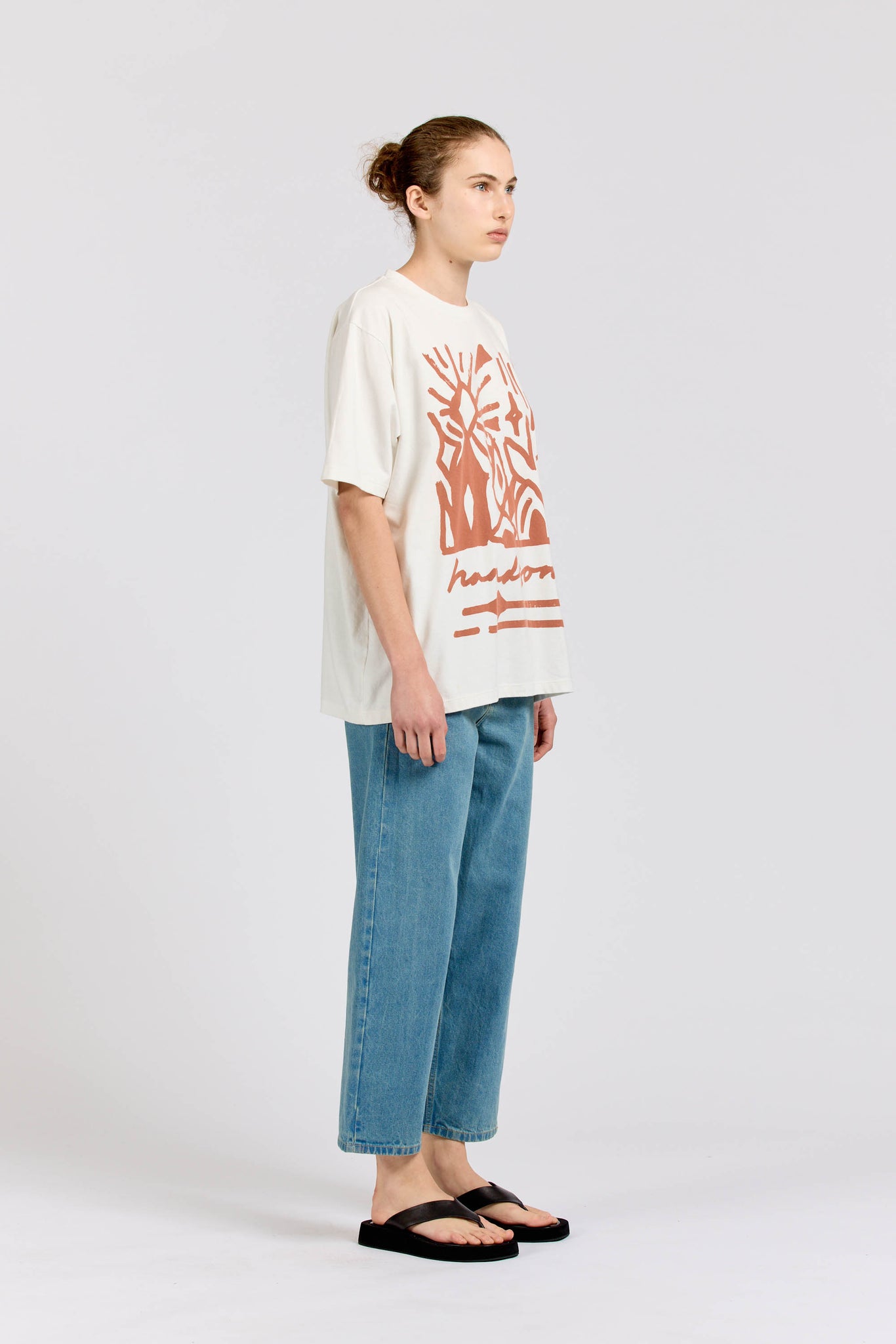 Handsom Frame Tee, Brick Print