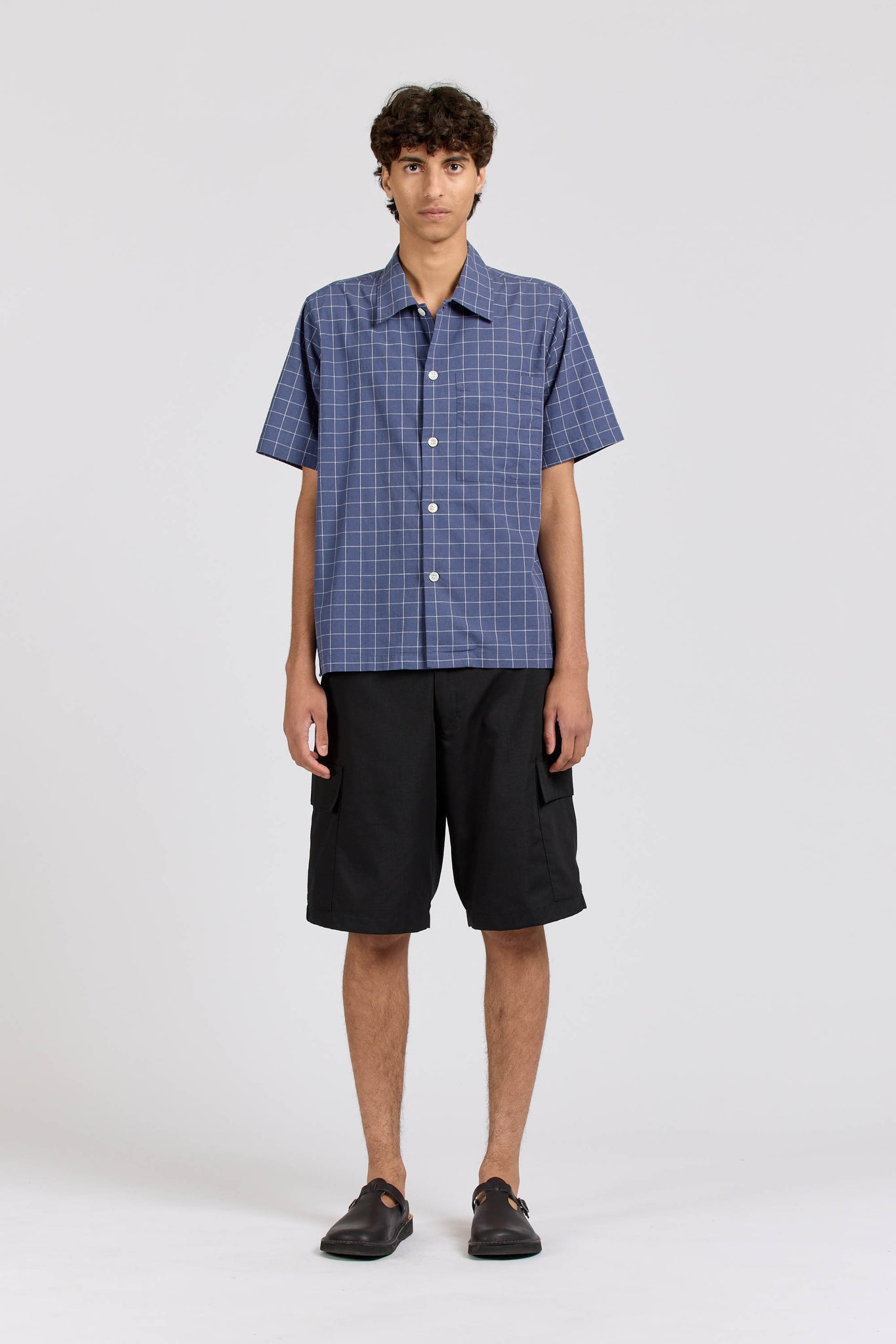 Box Shirt Short Sleeve, Square Check