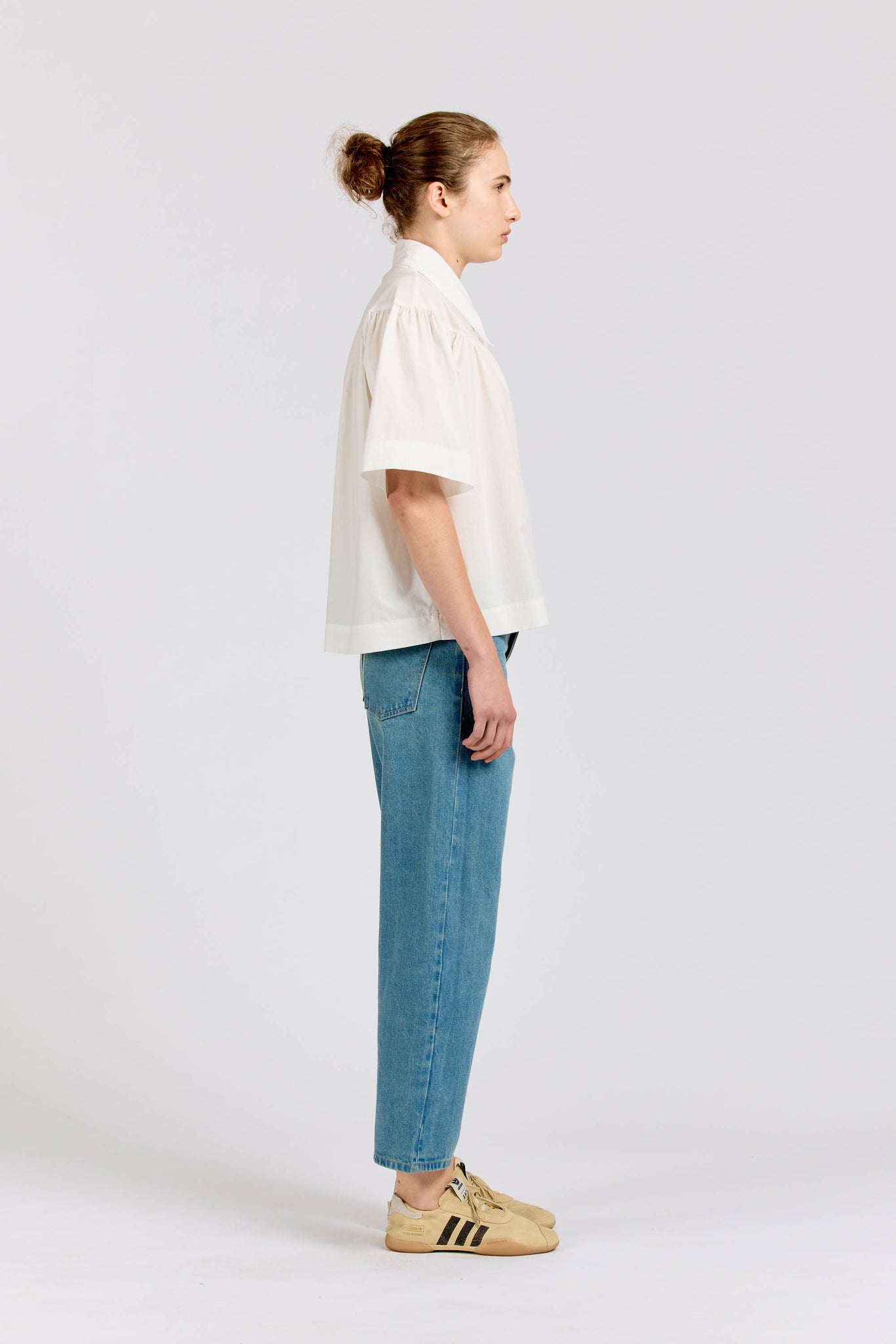 Moon Shirt Short Sleeve, Poplin, Off White