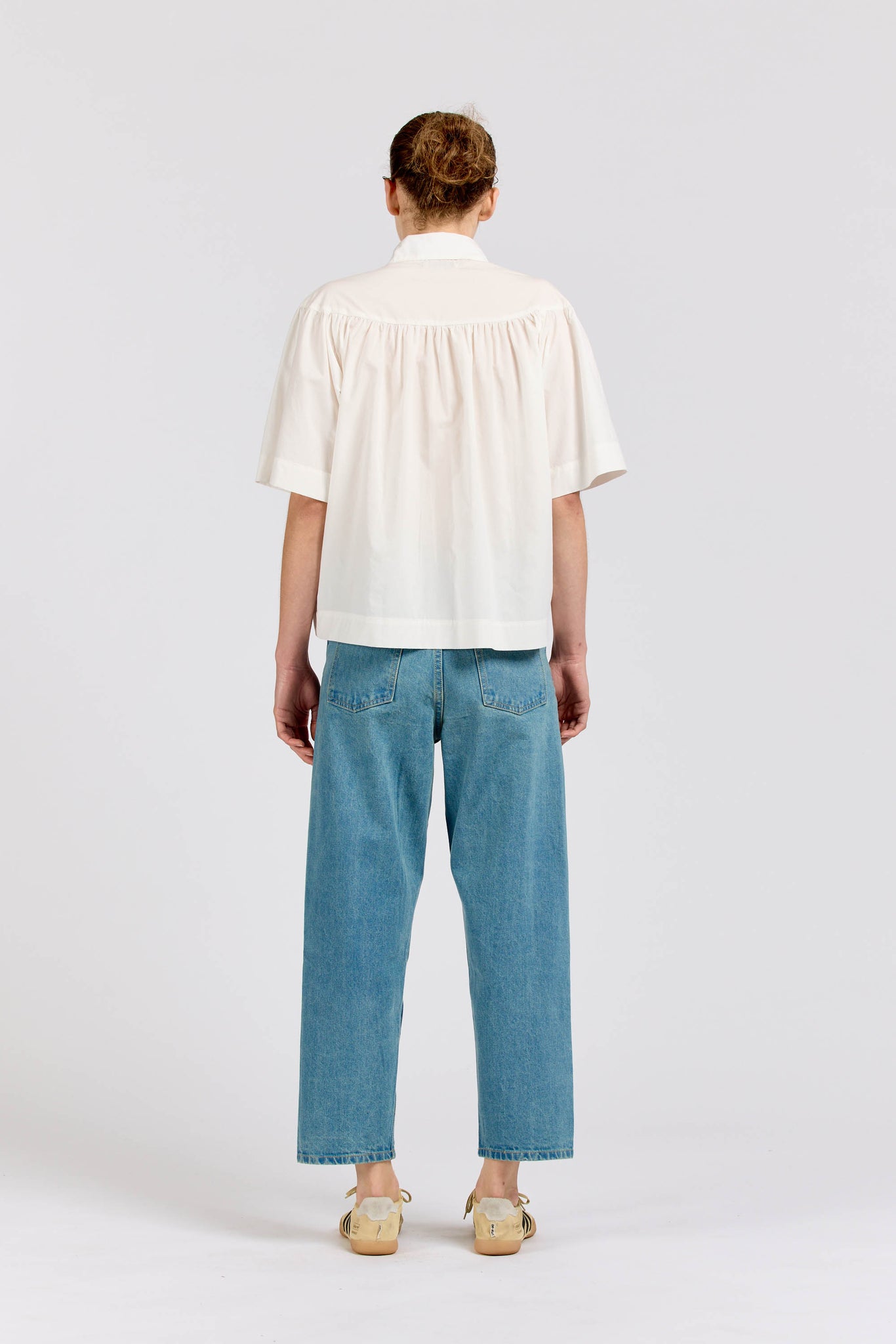 Moon Shirt Short Sleeve, Poplin, Off White