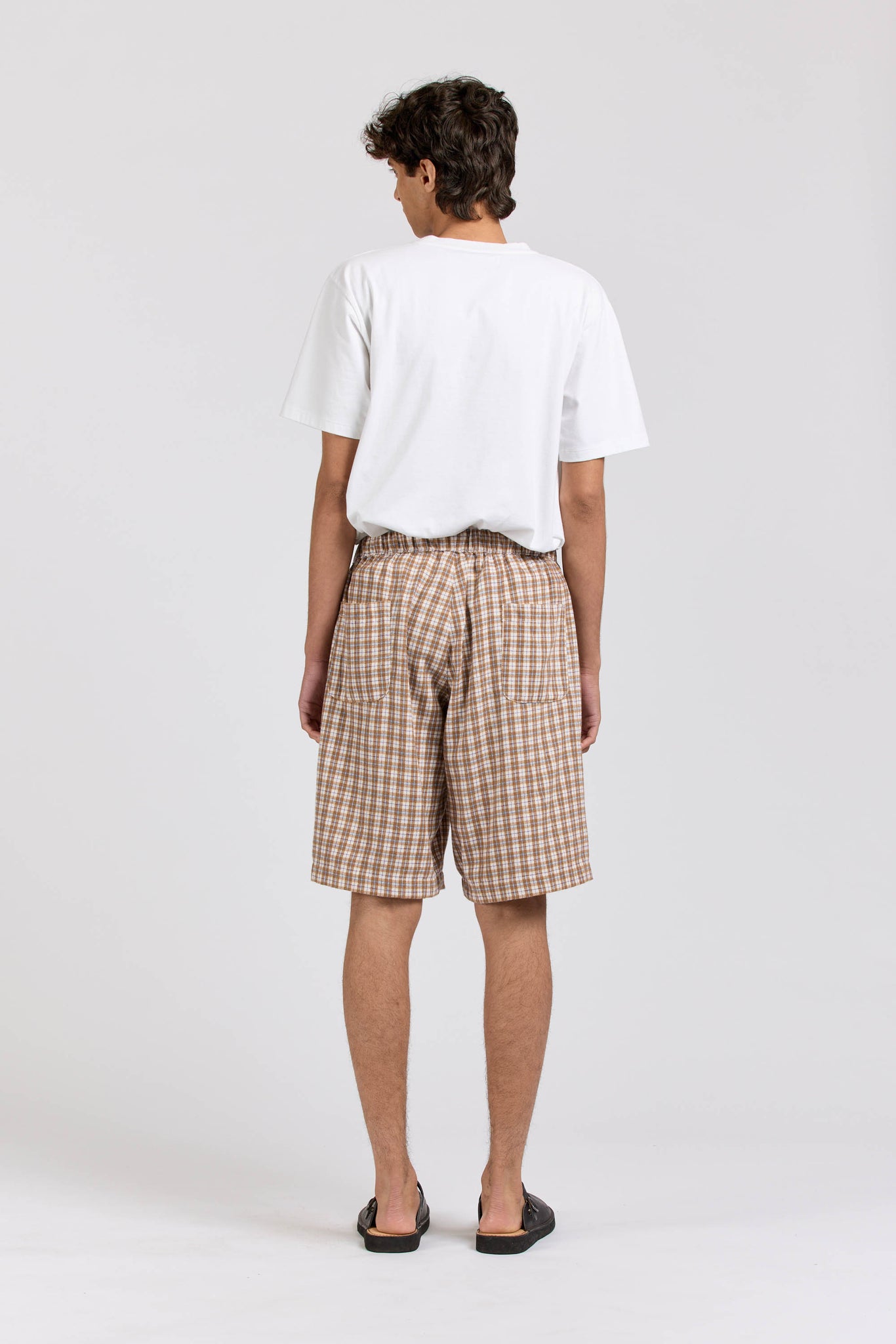 Court Short, Flannel Check, Brown