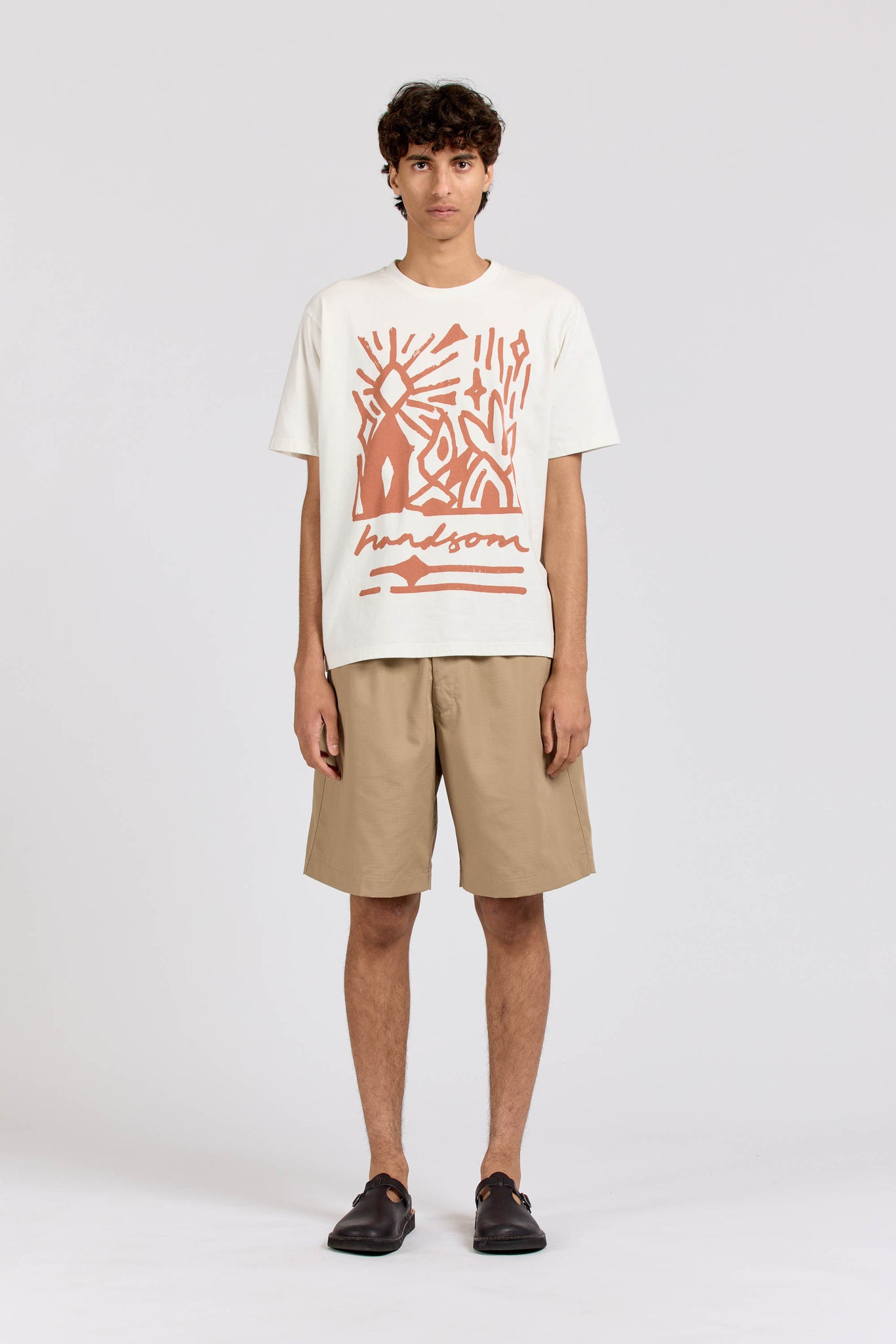 Handsom Frame Tee, Brick Print