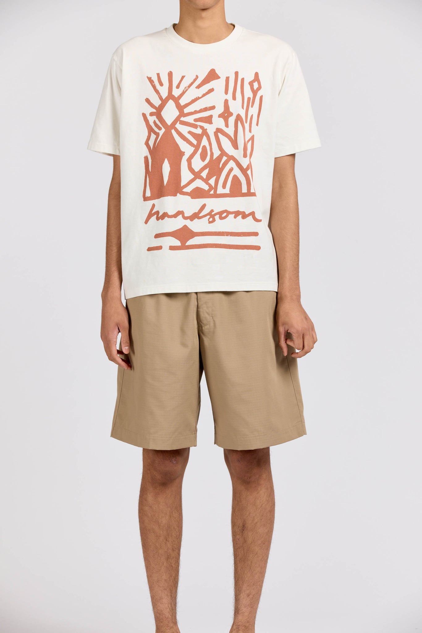 Handsom Frame Tee, Brick Print
