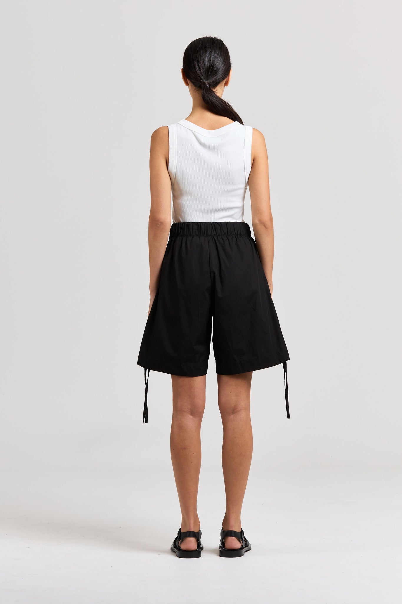 Soda Tie Short, Poplin, Black